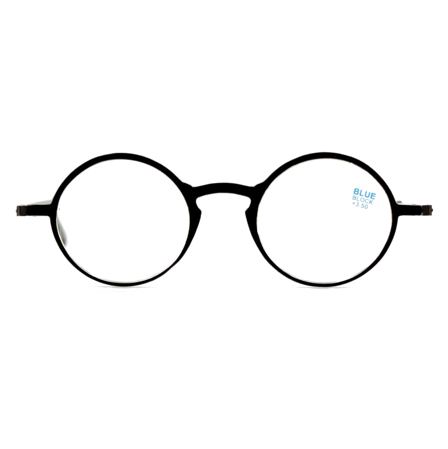 Ottika Care - Blue Light Blocking Reading Glasses | Round shape | +1.5 Power - Black