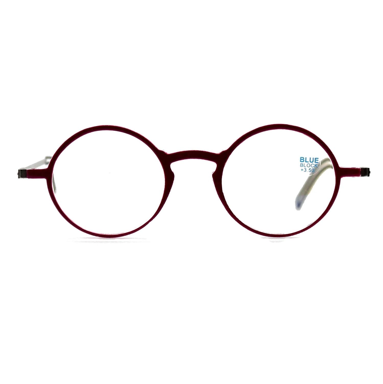 Ottika Care - Blue Light Blocking Reading Glasses | Round shape | +1.5 Power - Pink