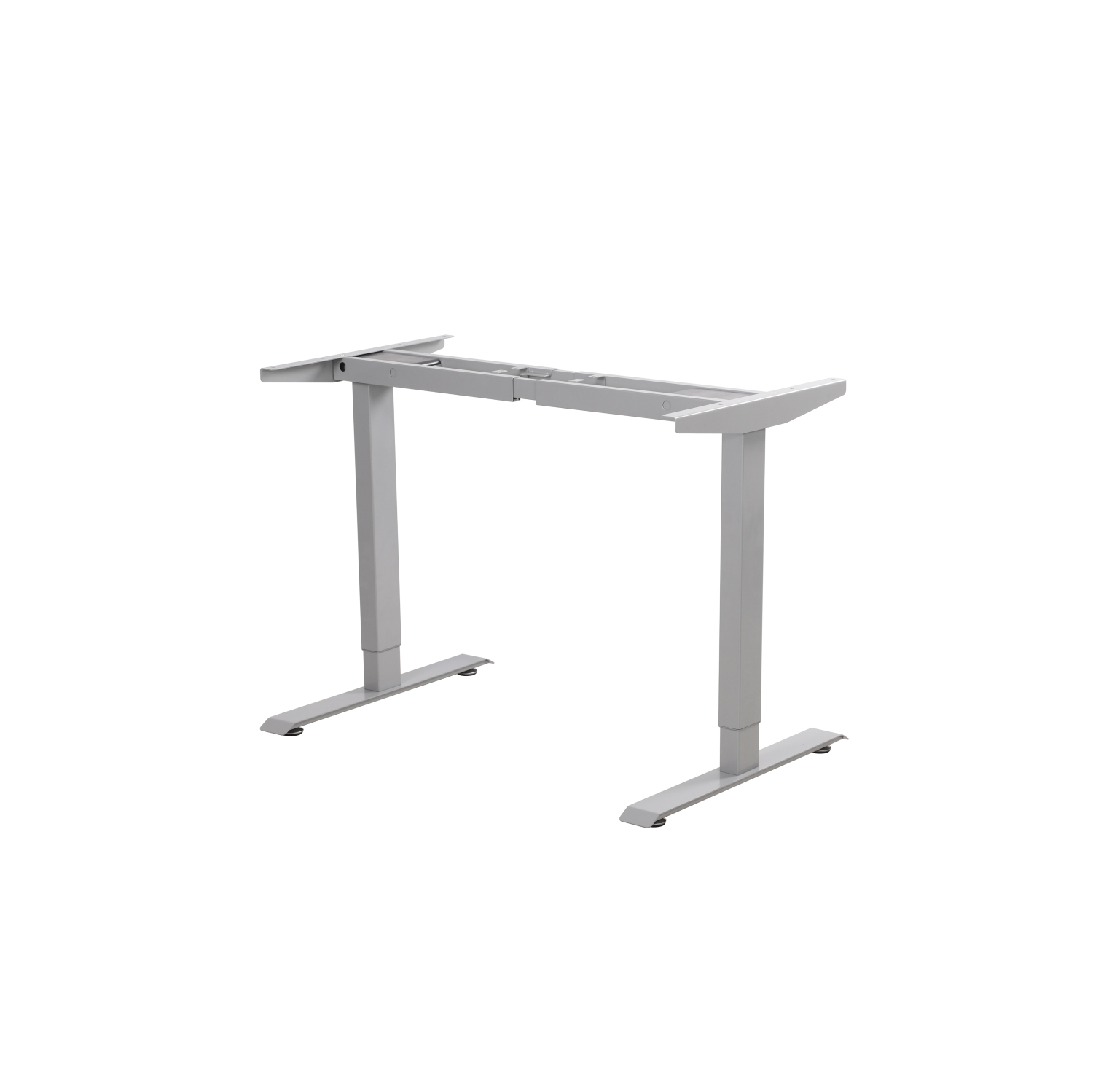 EFFYDESK Home Electric Height Adjustable Home Office Computer Standing Desk - Oak Wood on Gray Frame