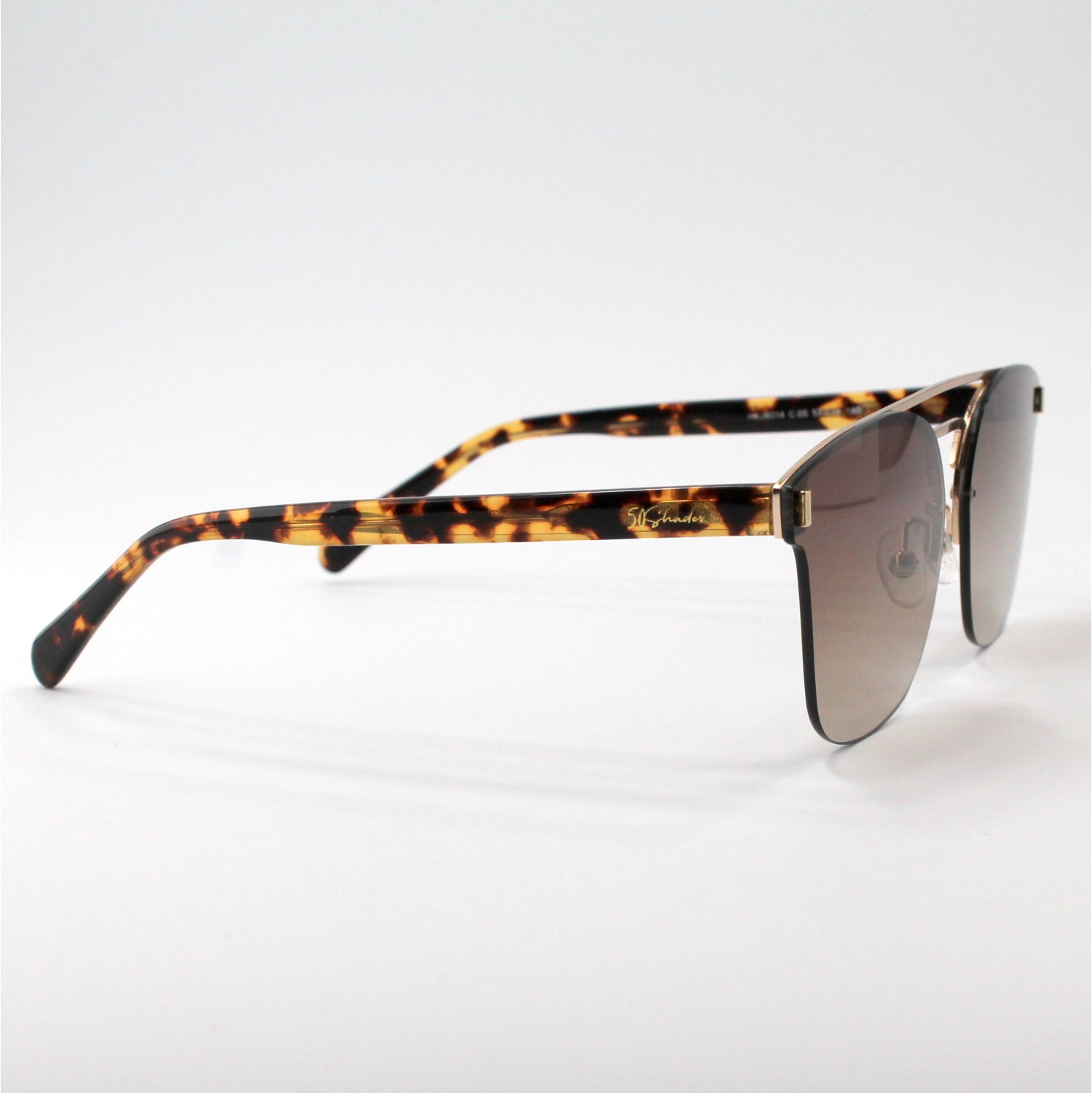 Shades X - UV Protection Sunglasses | Model 8014 | Brown Demi Sides - Brown Gradient Lens
