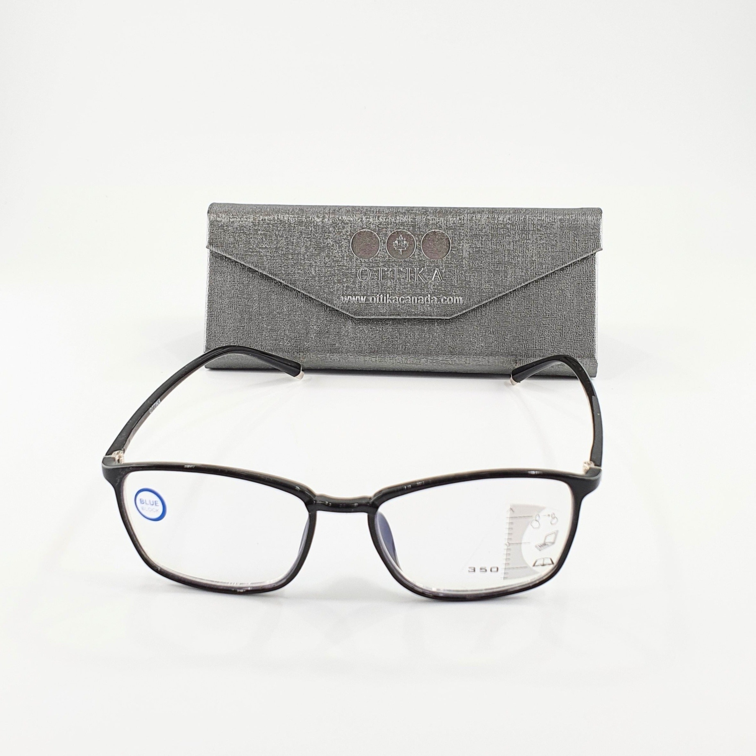 Blue Light Blocking Reading Glasses | Progressive Lenses | +2.5 Power | Black