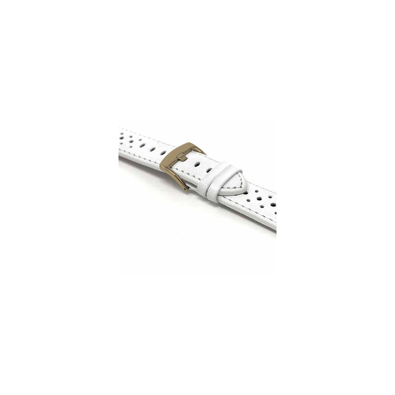 Michael Kors White Perforated Belt White Square Studded Perforated Belt – MONDO Menswear main image 4
