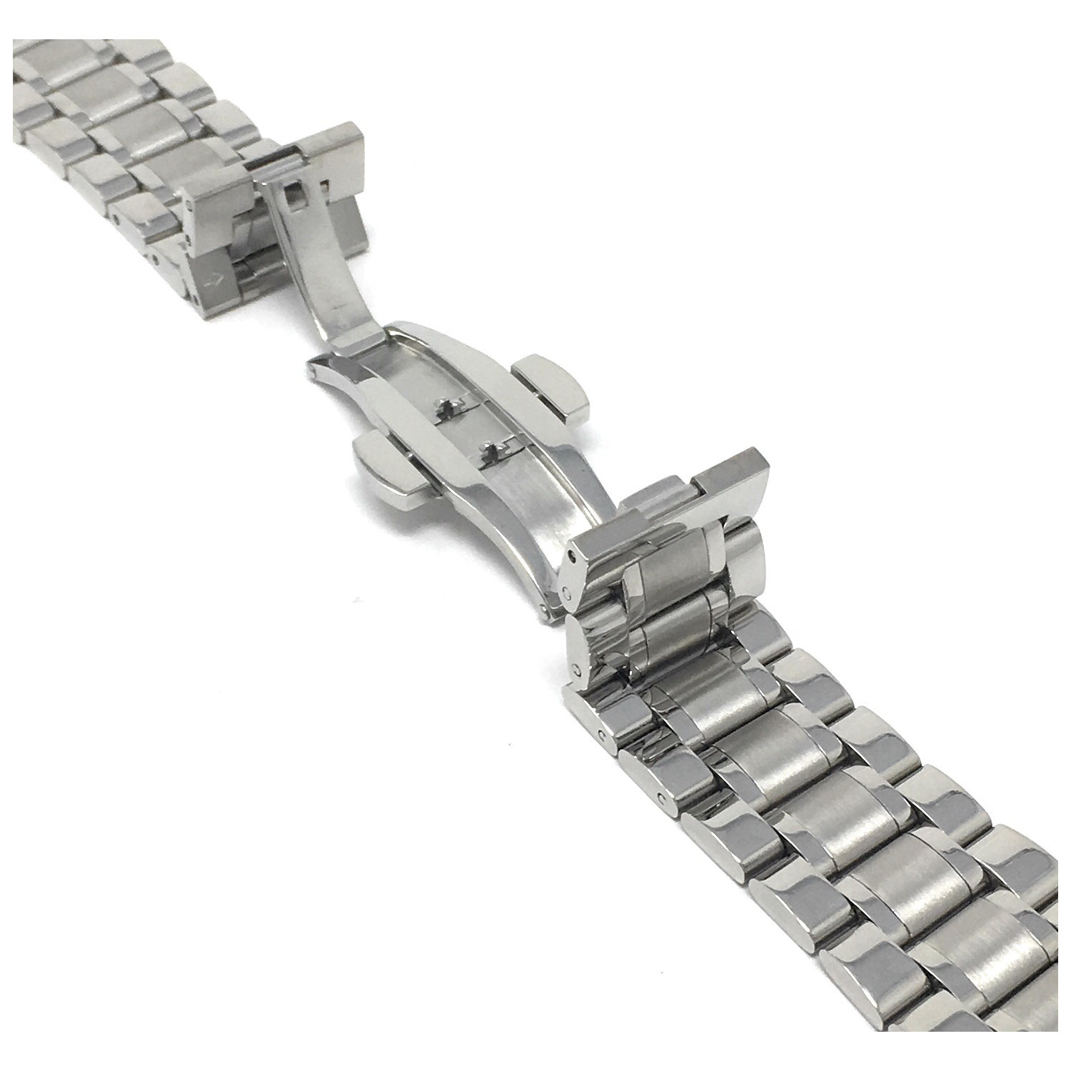 Bandini Stainless Steel Smart Watch Band Strap, Removable Links For Fossil Hybird HR Latitude - 24mm, Silver