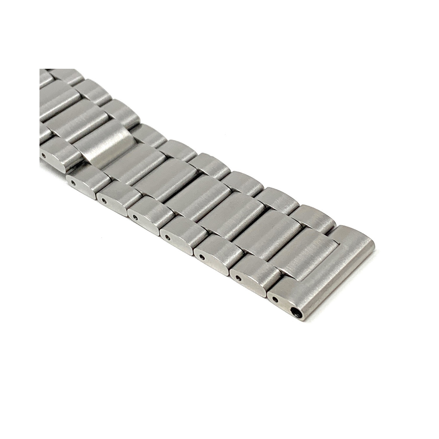 Bandini Mens Metal Smart Watch Band Strap For Mobvoi Ticwatch E, E3, C2 - 20mm, Silver