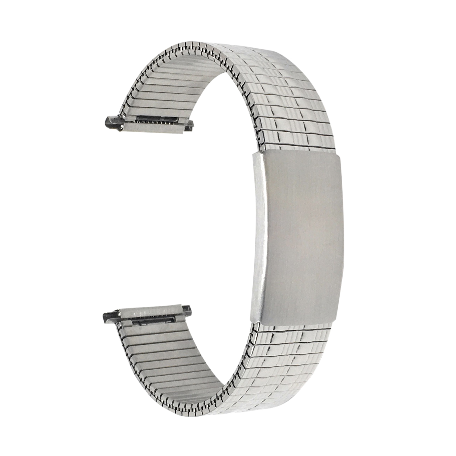 Bandini Adjustable Expansion Smart Watch Band for Men, Expandable Strap For Michael Kors Access Runway - 18mm, Silver