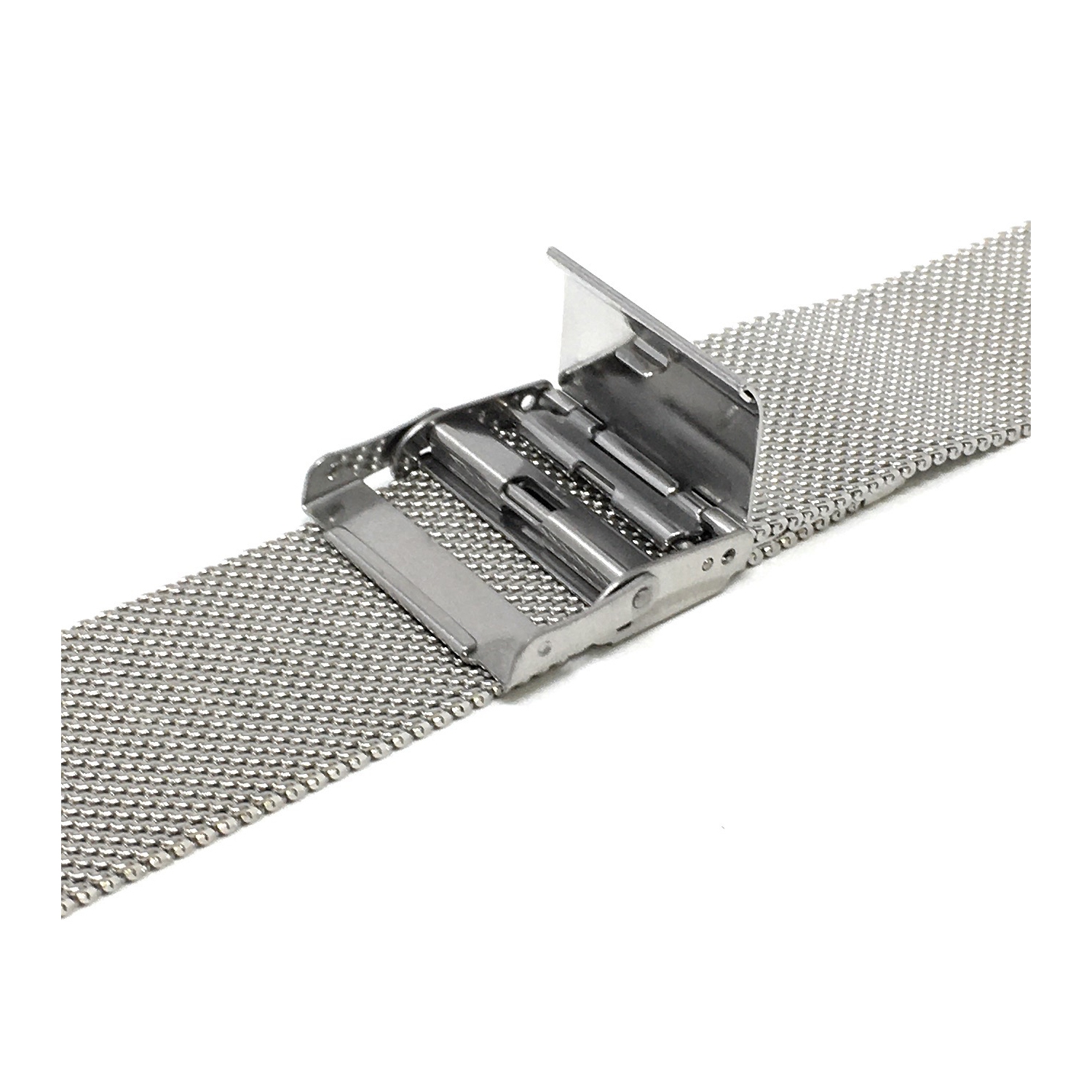 Bandini Bracelet pour montre intelligente en métal fin, Bracelet en mailles d'acier inoxydable pour Garmin Venu Sq - 20mm, Argent / Boucle Argentée