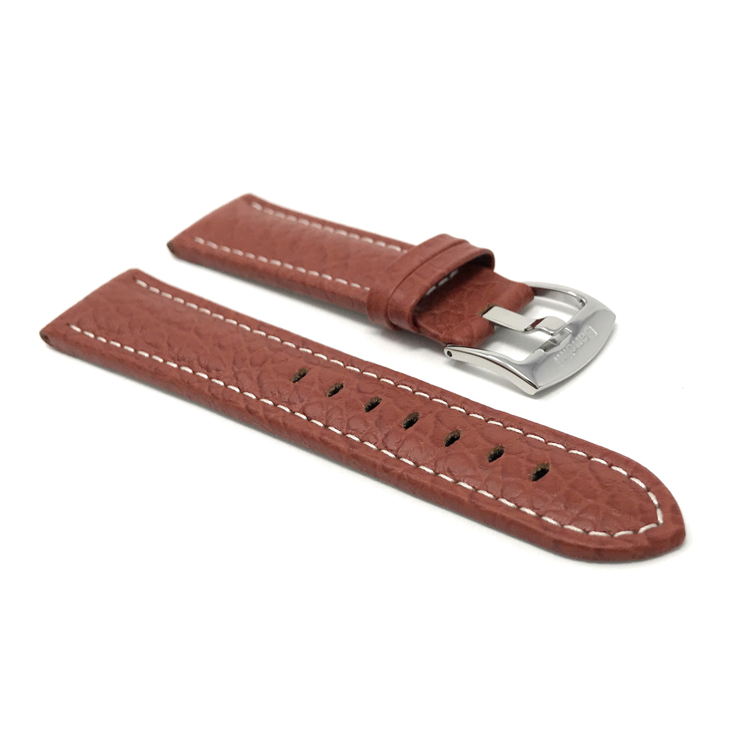 Bandini Mens Padded Leather Buffalo Pattern Smart Watch Band