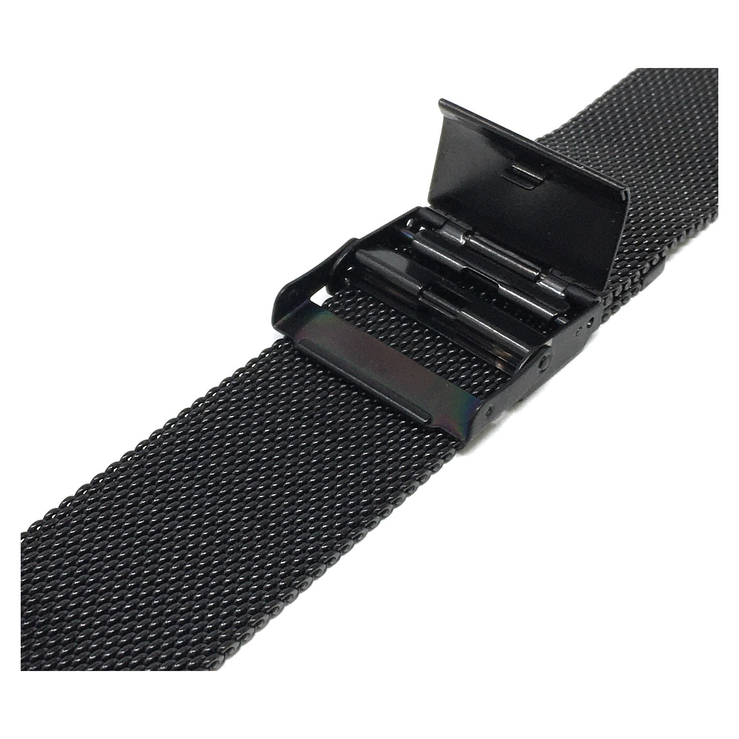 Bandini Fine Metal Mesh Smart Watch Band Strap, Stainless Steel Mesh Milanese Band For Garmin Venu Sq - 20mm, Black