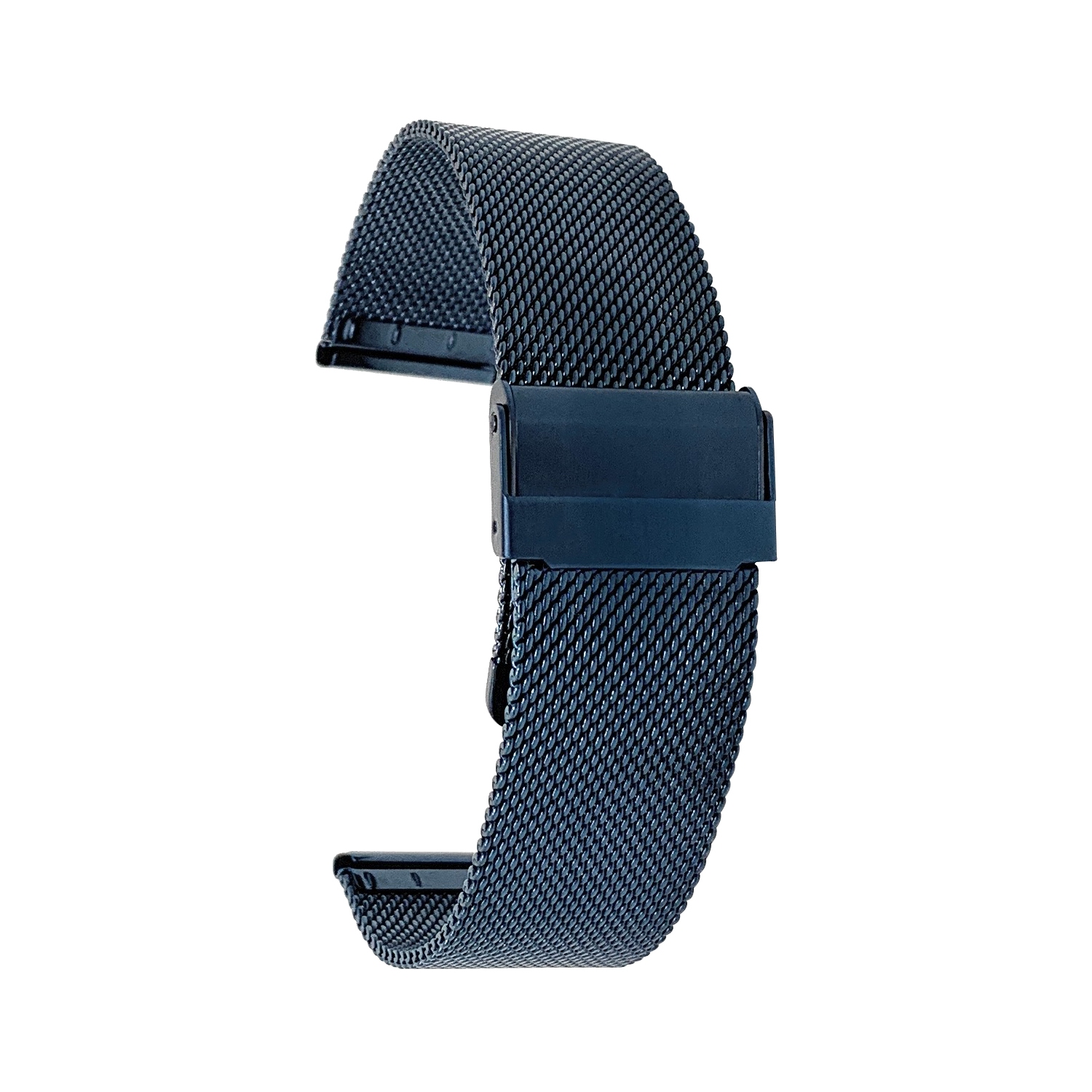 Bandini Fine Metal Mesh Smart Watch Band Strap, Stainless Steel Mesh Milanese Band For Mobvoi Ticwatch E, E3, C2 - 20mm, Blue