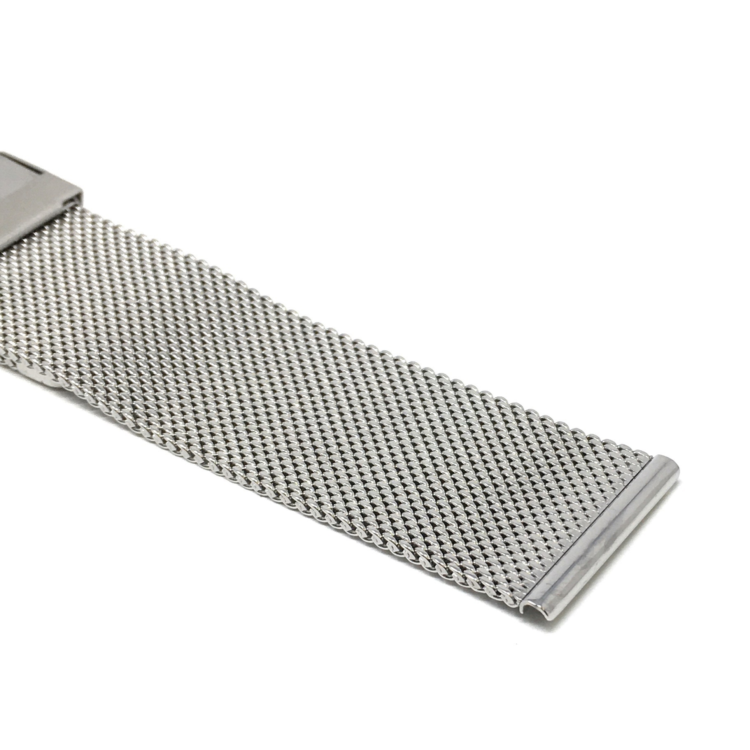 Bandini Fine Metal Mesh Smart Watch Band Strap, Stainless Steel Mesh Milanese Band For Michael Kors Access Runway - 18mm, Silver