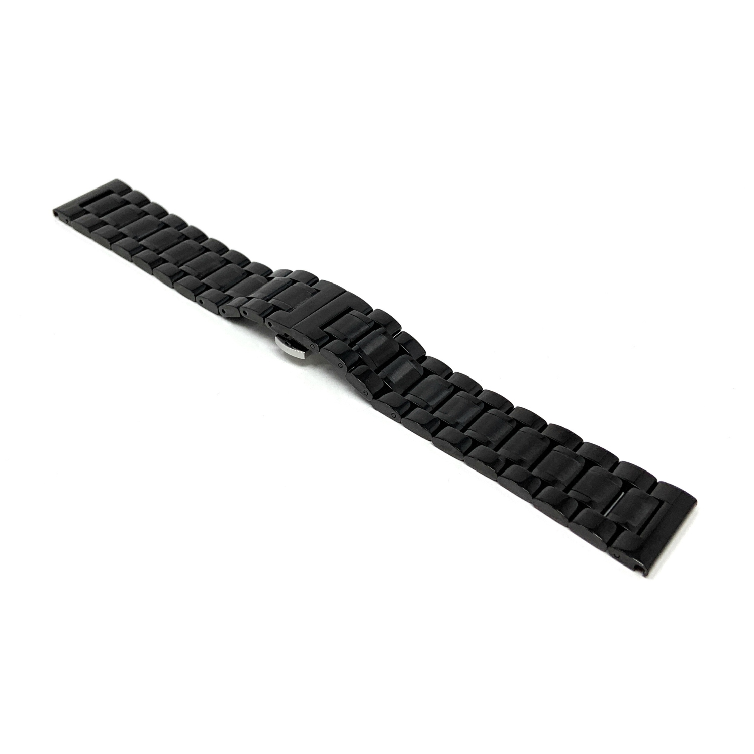Bandini Stainless Steel Smart Watch Band Strap, Removable Links For Sunnto 9, Suunto 7 - 22mm, Black