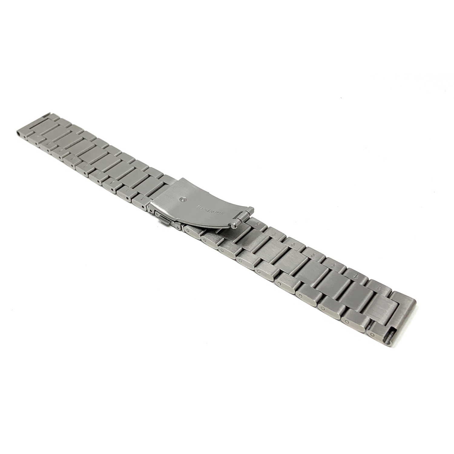 Bandini Bracelet de montre intelligente en métal pour hommes pour Michael Kors Access Runway - 18mm, Argent / Boucle Argentée