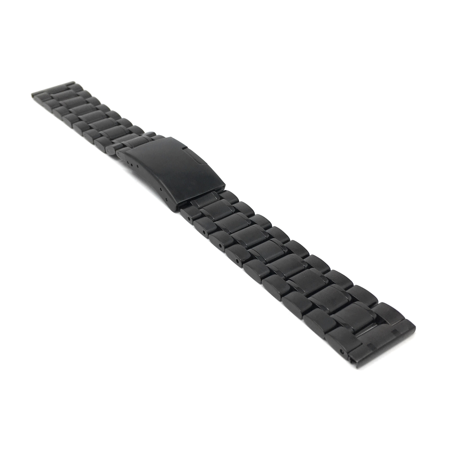 Bandini Stainless Steel Smart Watch Band Strap For Fossil Gen 6, Hybird HR Scarlette, Chartier - 18mm, Black