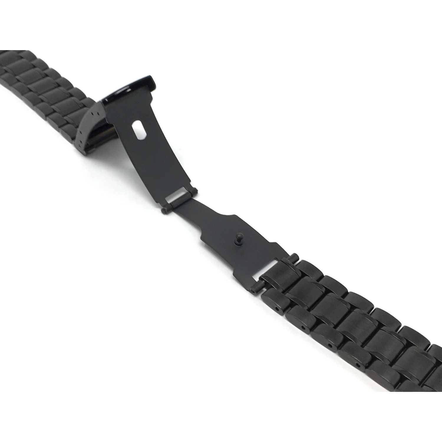 Bandini Stainless Steel Smart Watch Band Strap For Fossil Gen 6, Hybird HR Scarlette, Chartier - 18mm, Black