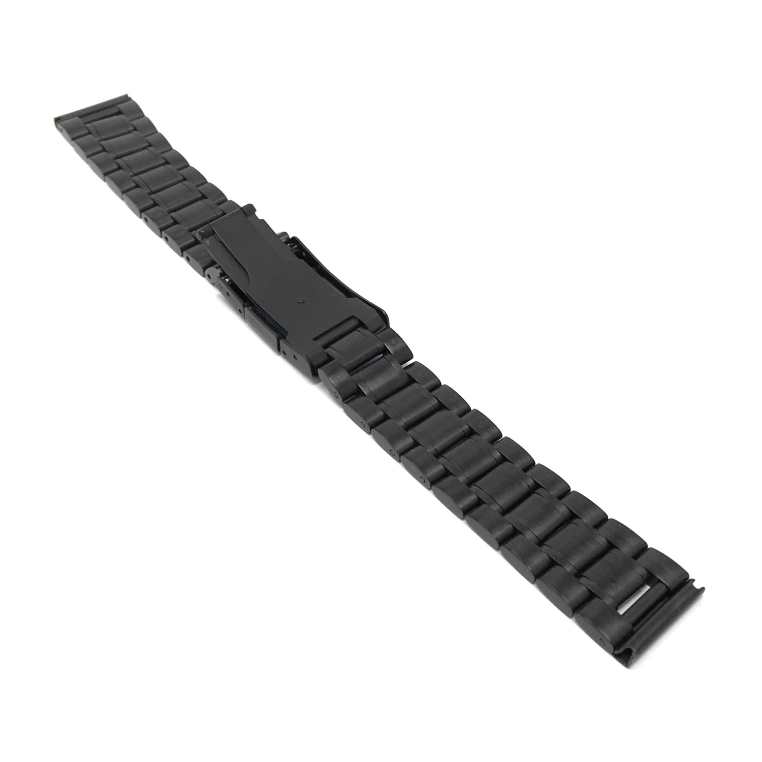 Bandini Stainless Steel Smart Watch Band Strap For Fossil Gen 6, Hybird HR Scarlette, Chartier - 18mm, Black