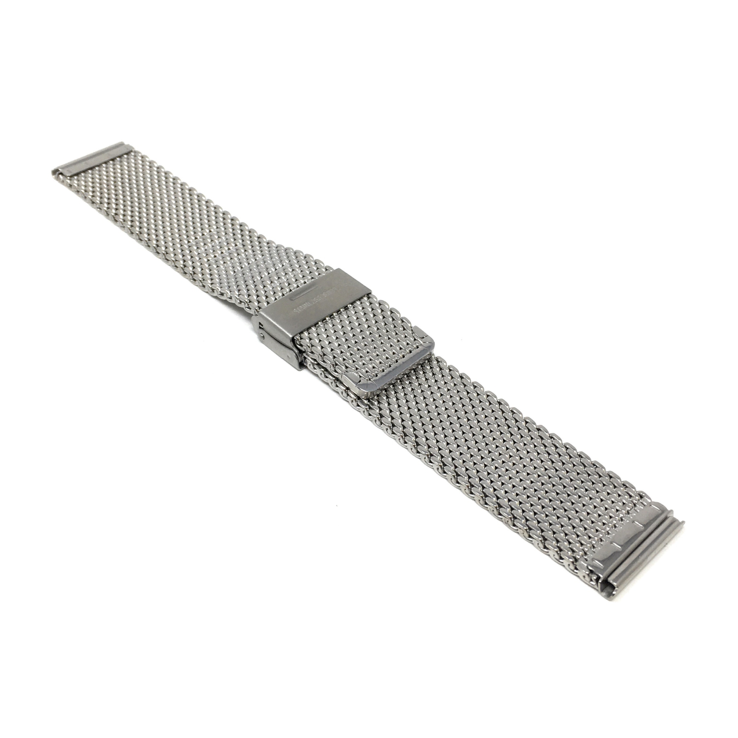 Bandini Mens Stainless Steel MIlanese Thick Mesh Smart Watch Band Strap For Withings Nokia Scanwatch, Steel HR 36mm, Move ECG - 18mm, Silver