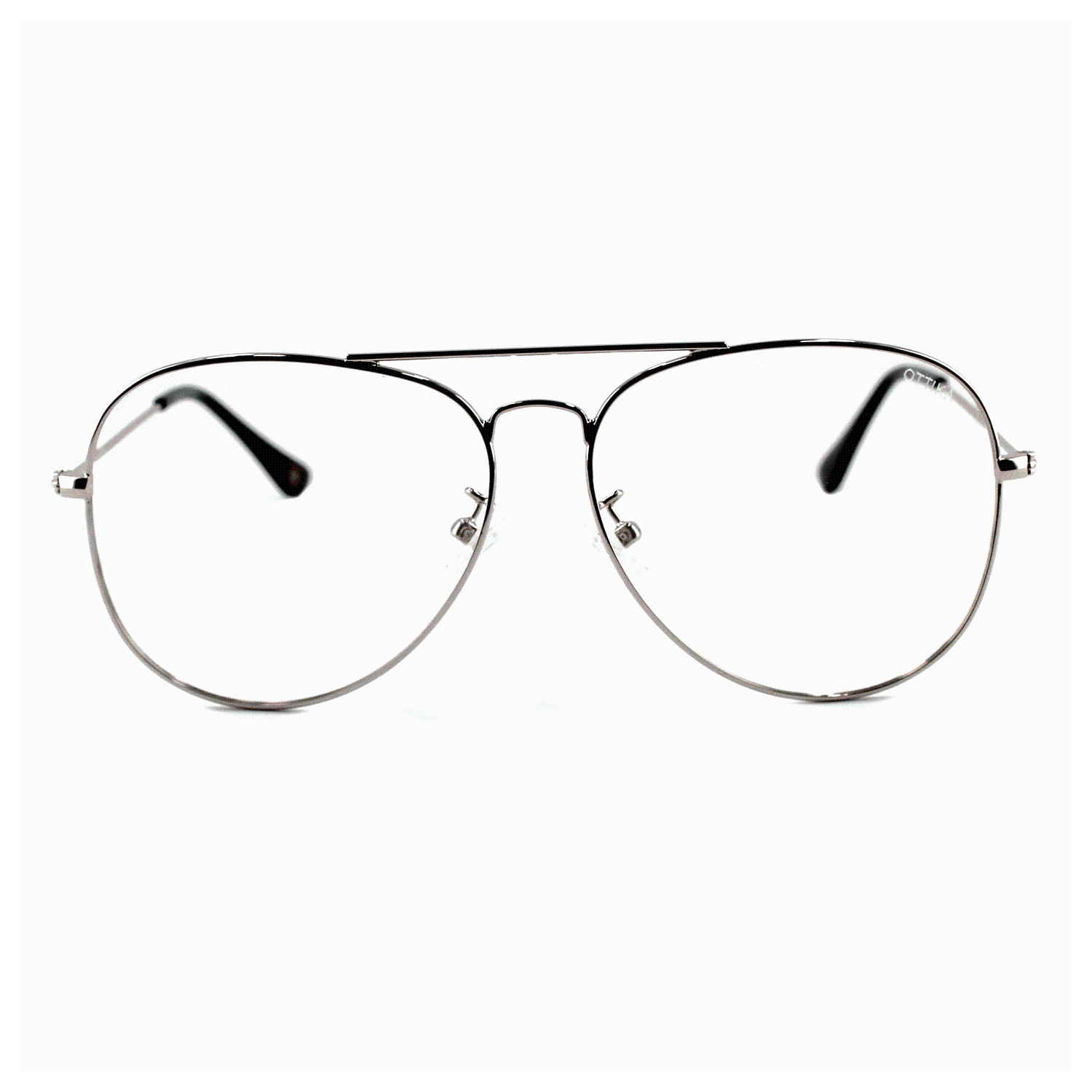 Ottika Care - style classique | blocage de lumière bleue et gris photochromatique modifiables | Argenté