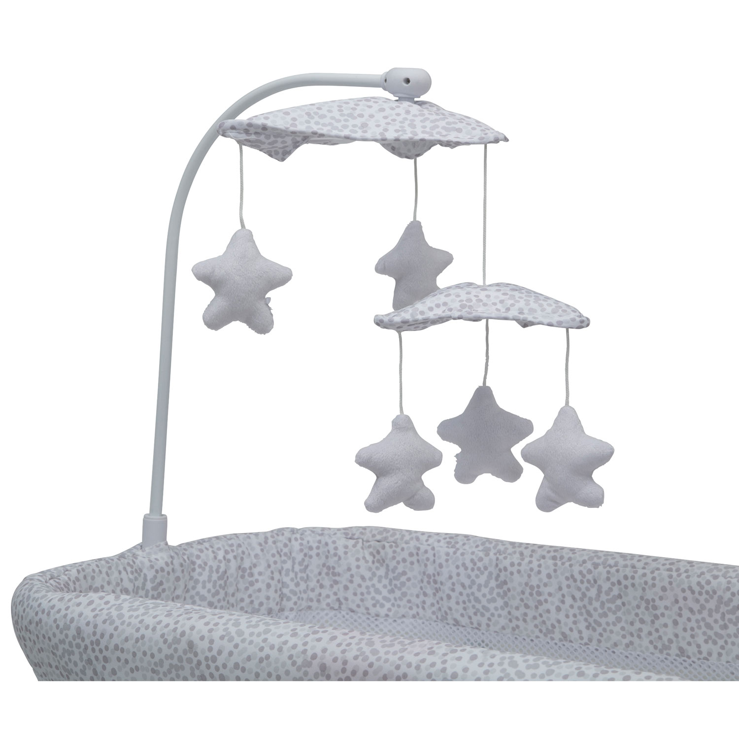 Berceau Sweet Breeze de Delta Children avec filet Airflow - Blanc/Gris