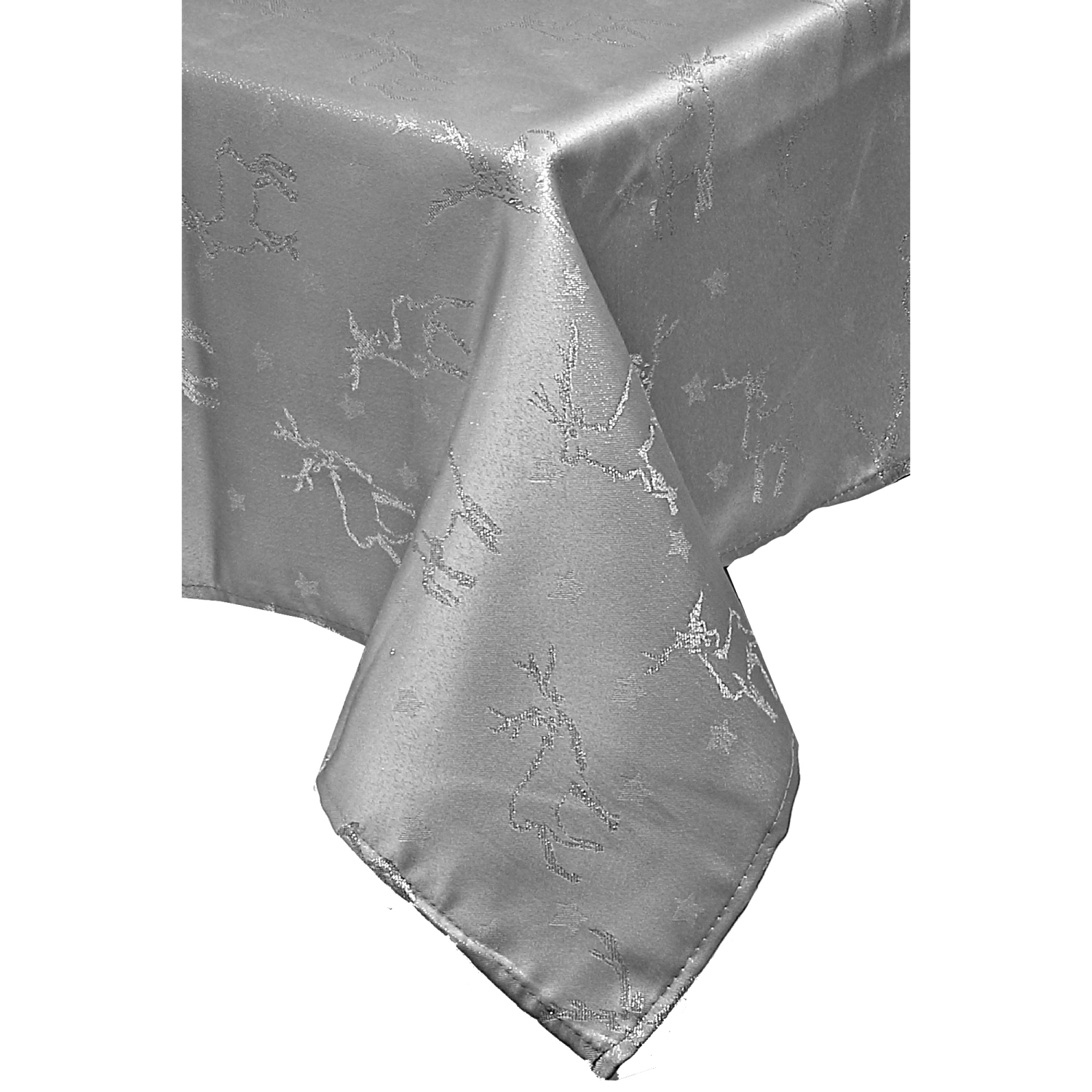 Lurex Tablecloth (Silver Reindeer)