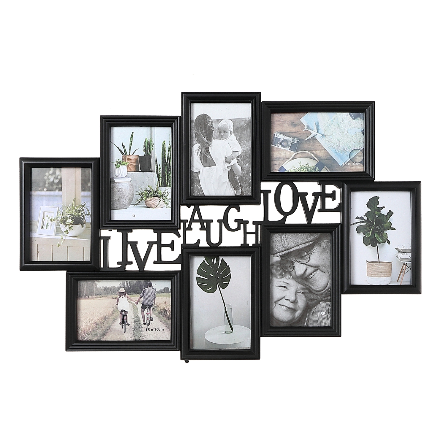 Black Collage Frame - Live Laugh Love