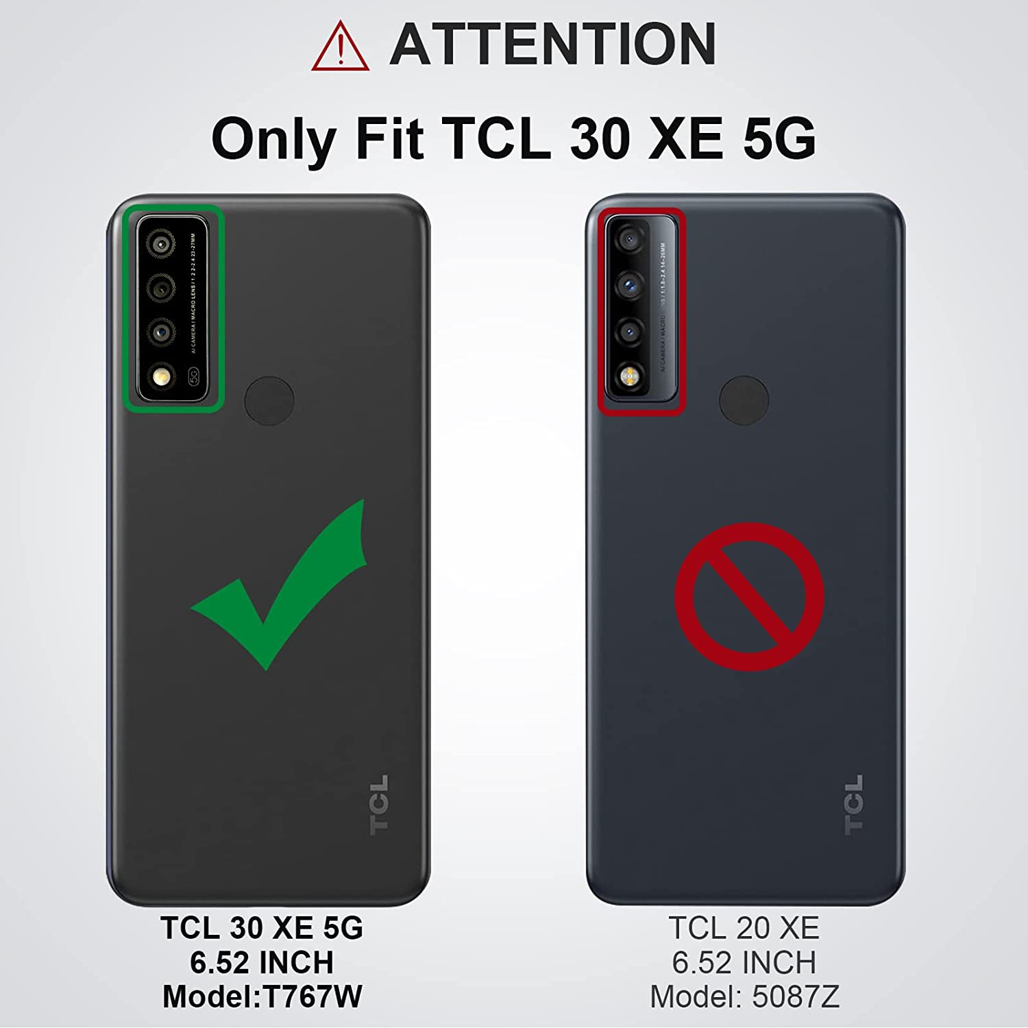 XCRS Coque fine en acrylique transparent antichoc avec protection globale complète, pare-chocs et bords renforcés pour TCL 30 XE 5G 6.5” 2022 Phone