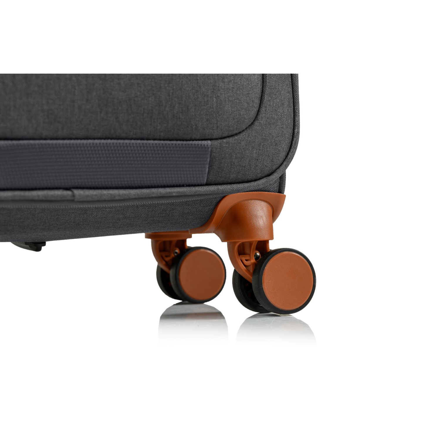 CHAMPS Classic II Collection Ultra-Light 3-Piece Soft Side 8-Wheeled Expandable Luggage Set - Grey