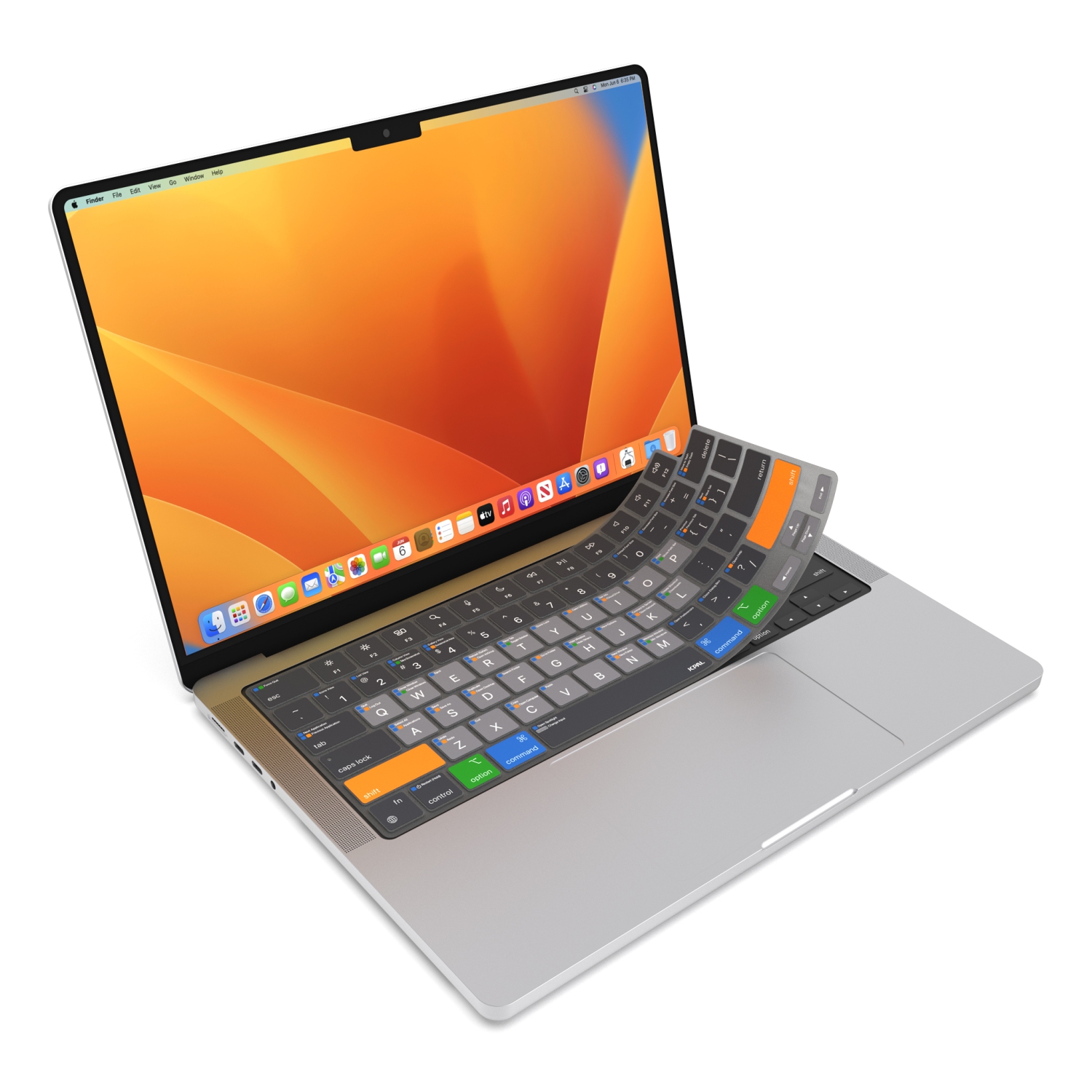 JCPal VerSkin Apple MacOS Shortcuts Keyboard Protector for MacBook Air 13" & MacBook Pro 14" and 16" (M1 2021/ M2 2023 Models)