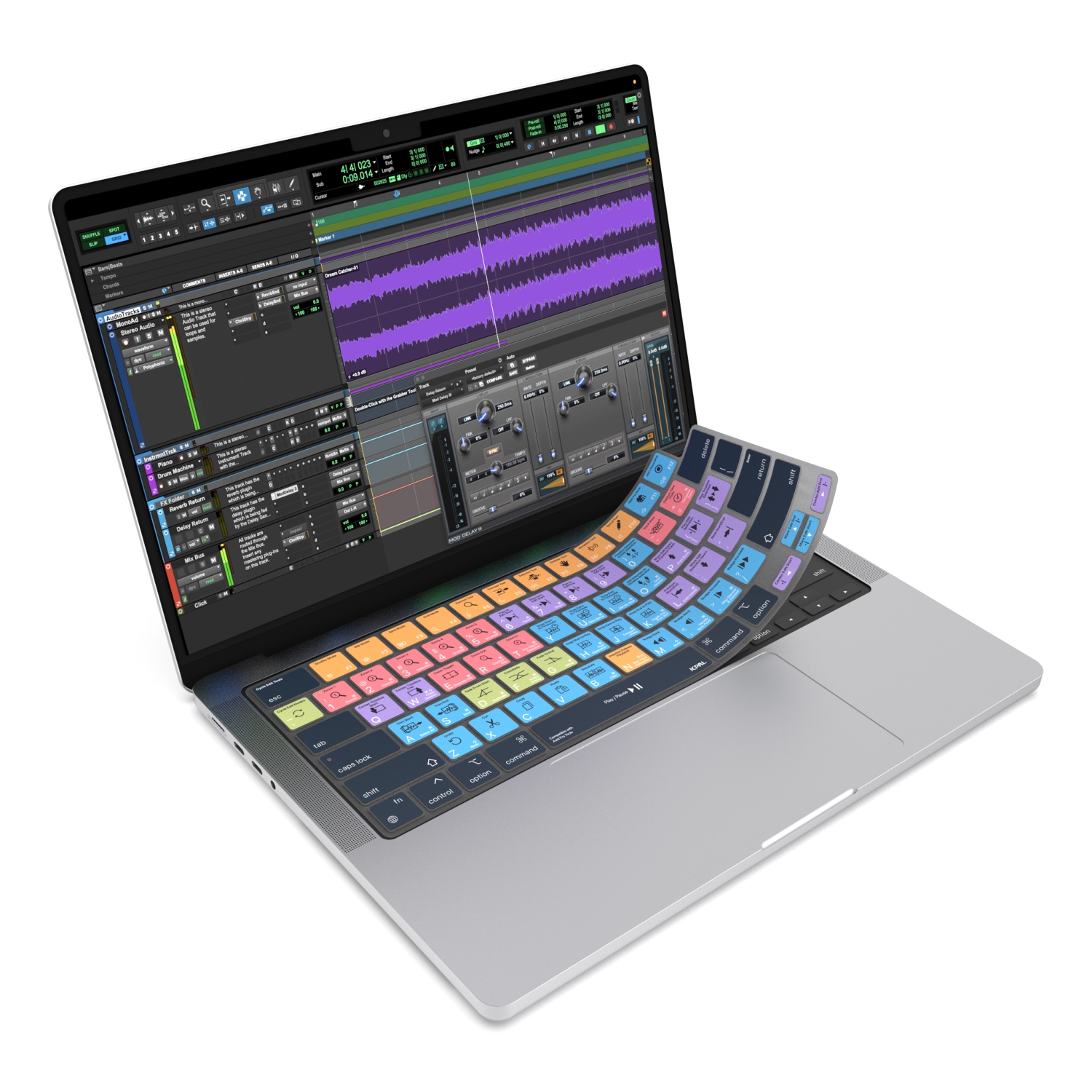 JCPal VerSkin Avid Pro Tools Shortcuts Keyboard Protector for MacBook Air 13.6" & MacBook Pro 14" and 16" (M1 2021/ M2 2023 Models)