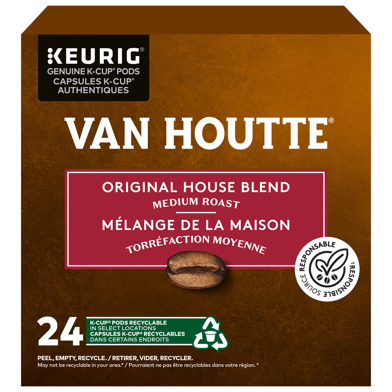 Van Houtte Medium Roast Original House Blend K-Cup Pod - 24 Pack