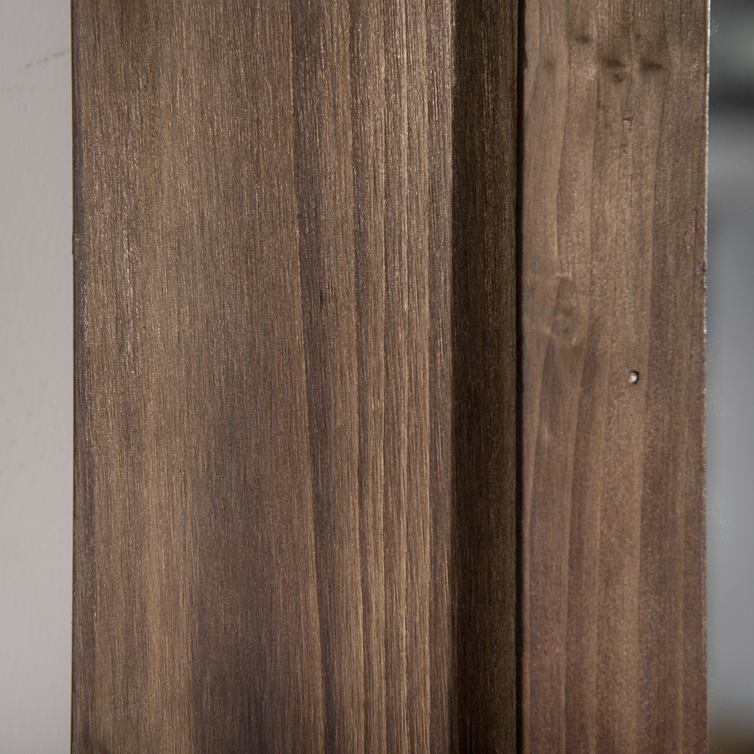 HOMCOM 59" x 23.5" Full Length Mirror, Farmhouse Wall Mount and Leaner Floor Mirror, Vertical and Horizontal for Bedroom, Dark Brown