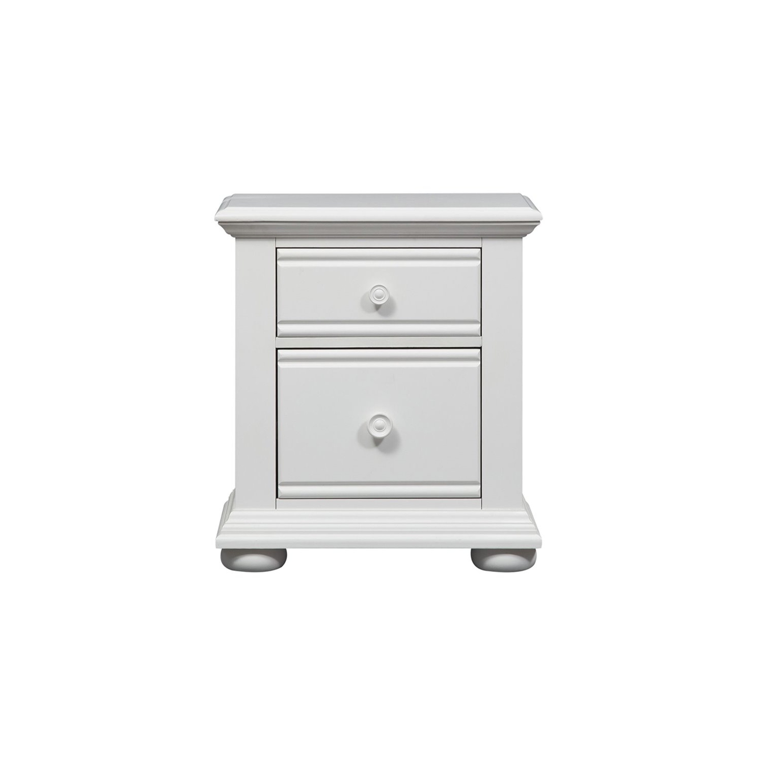 Bowery Hill 2 Drawer Nightstand in Oyster White