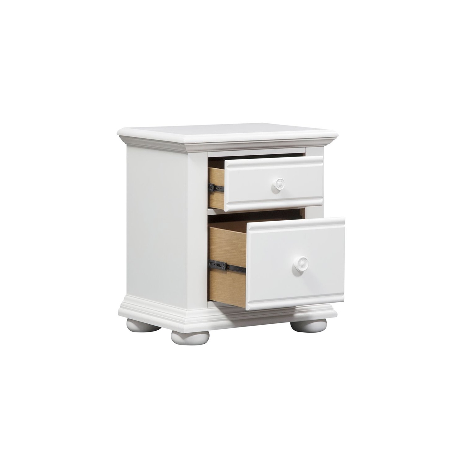 Bowery Hill 2 Drawer Nightstand in Oyster White
