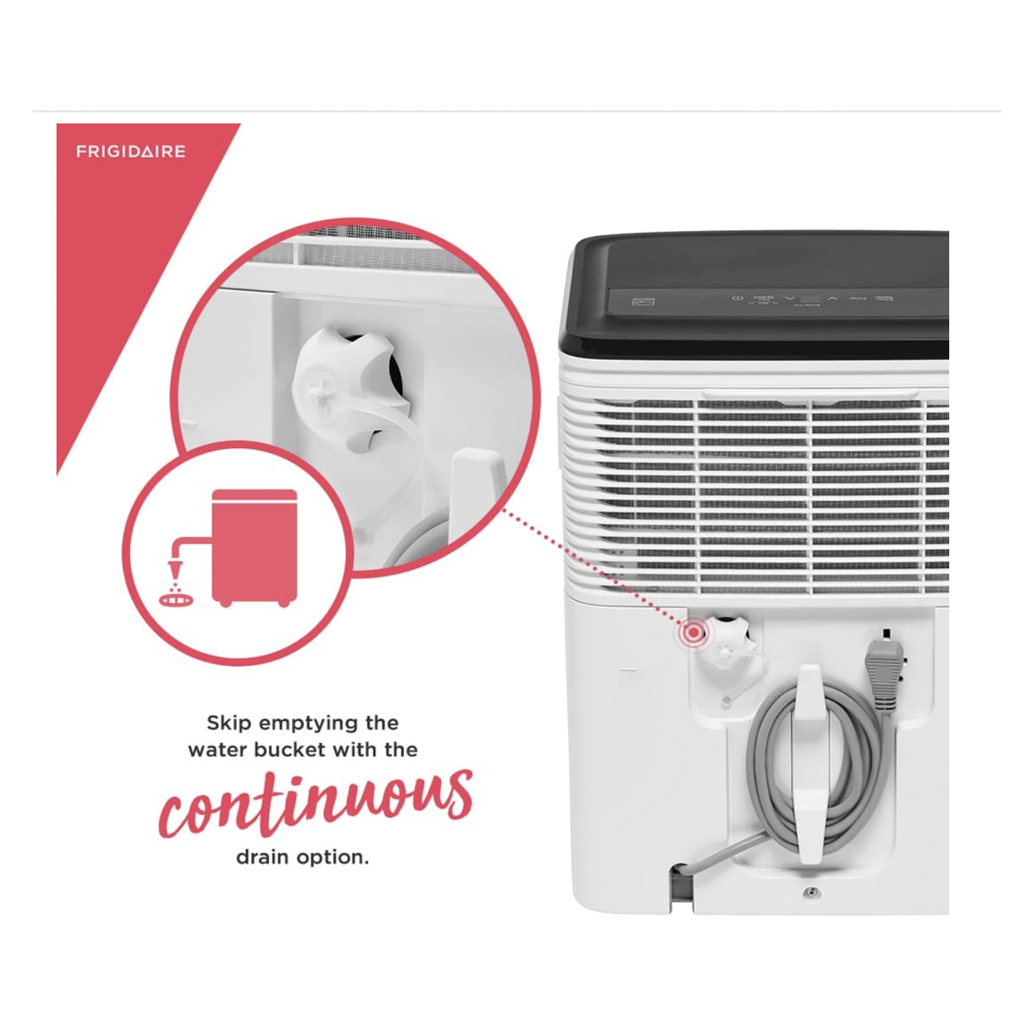 Déshumidificateur portatif de 50 chopines, blanc