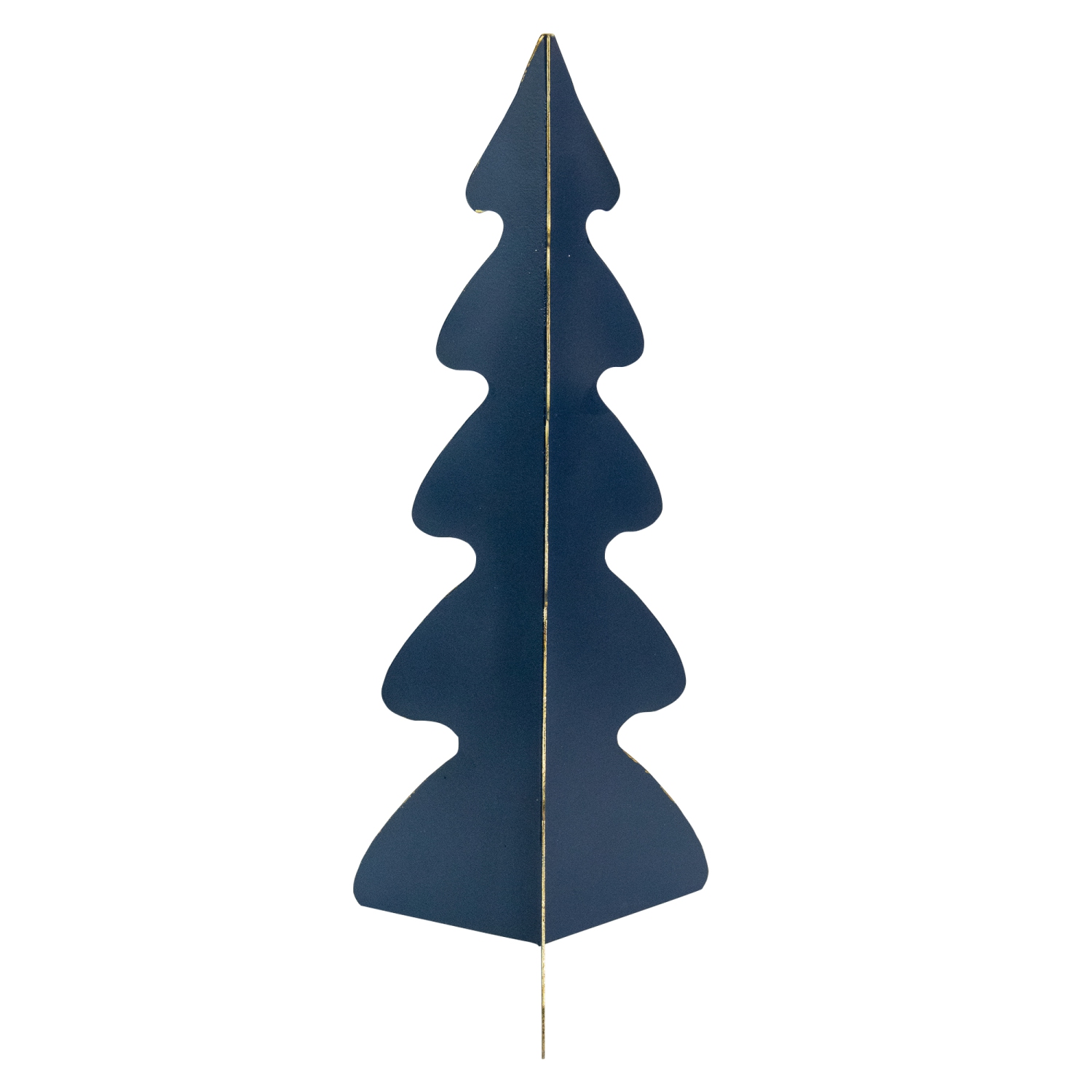15" Blue Triangular Christmas Tree with a Curved Design Tabletop Decor