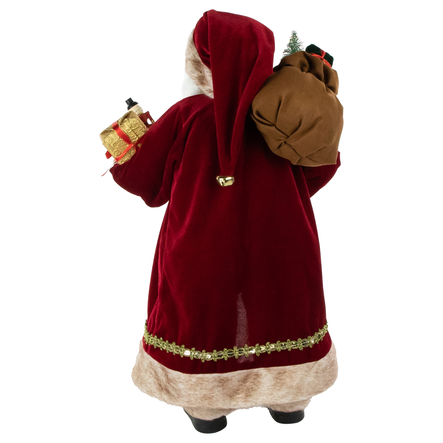 24" Chic Standing Santa Claus Christmas Figure with Gift Bag and Presents
