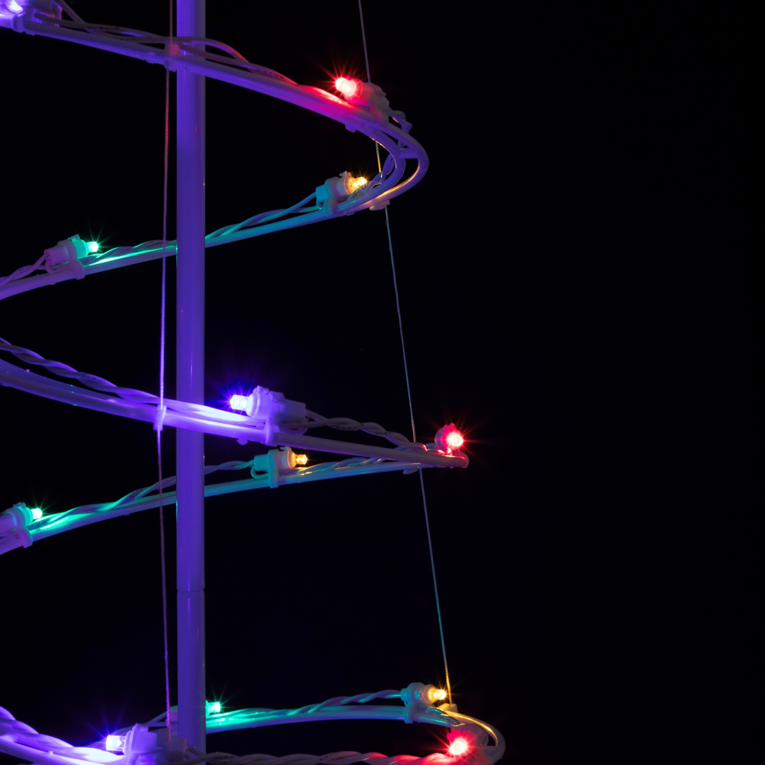 6ft LED Lighted Spiral Cone Tree Outdoor Christmas Decoration, Multi Lights