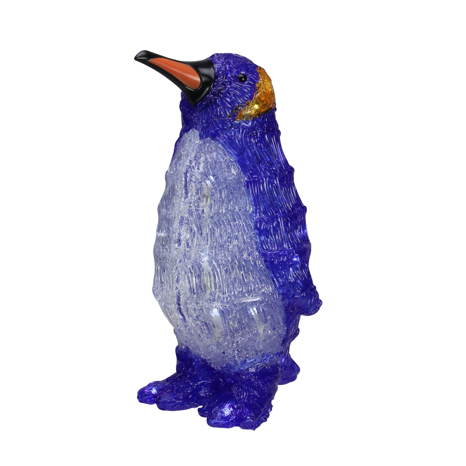 Décoration de Noël pingouin en acrylique de qualité commerciale éclairée de 12.5 po