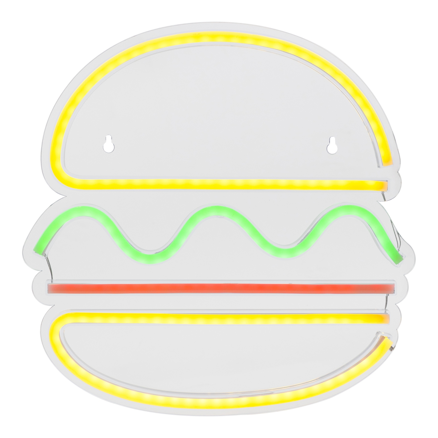 LED Hamburger NEON Lighted Wall Art - 11.75"