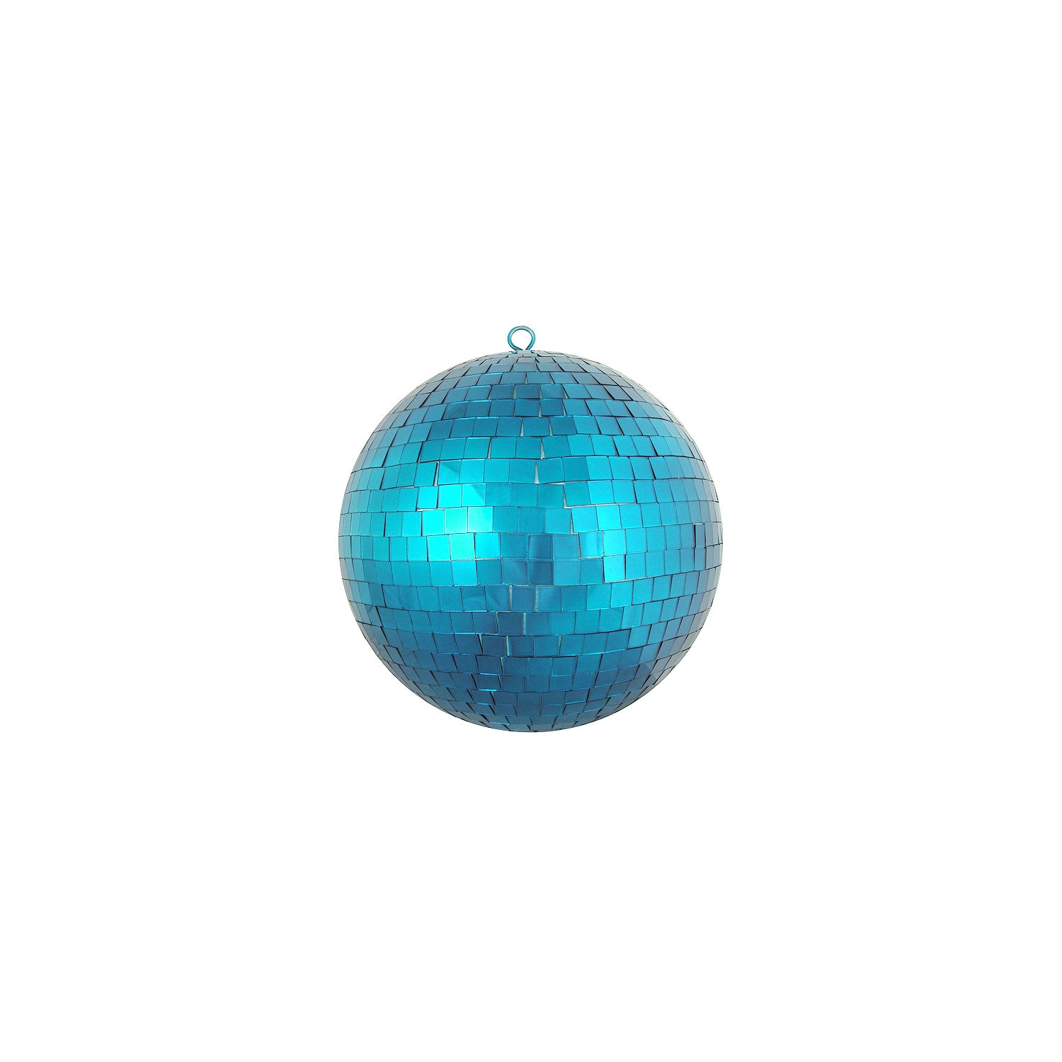 Peacock Blue Mirrored Glass Disco Ball Christmas Ornament 8"