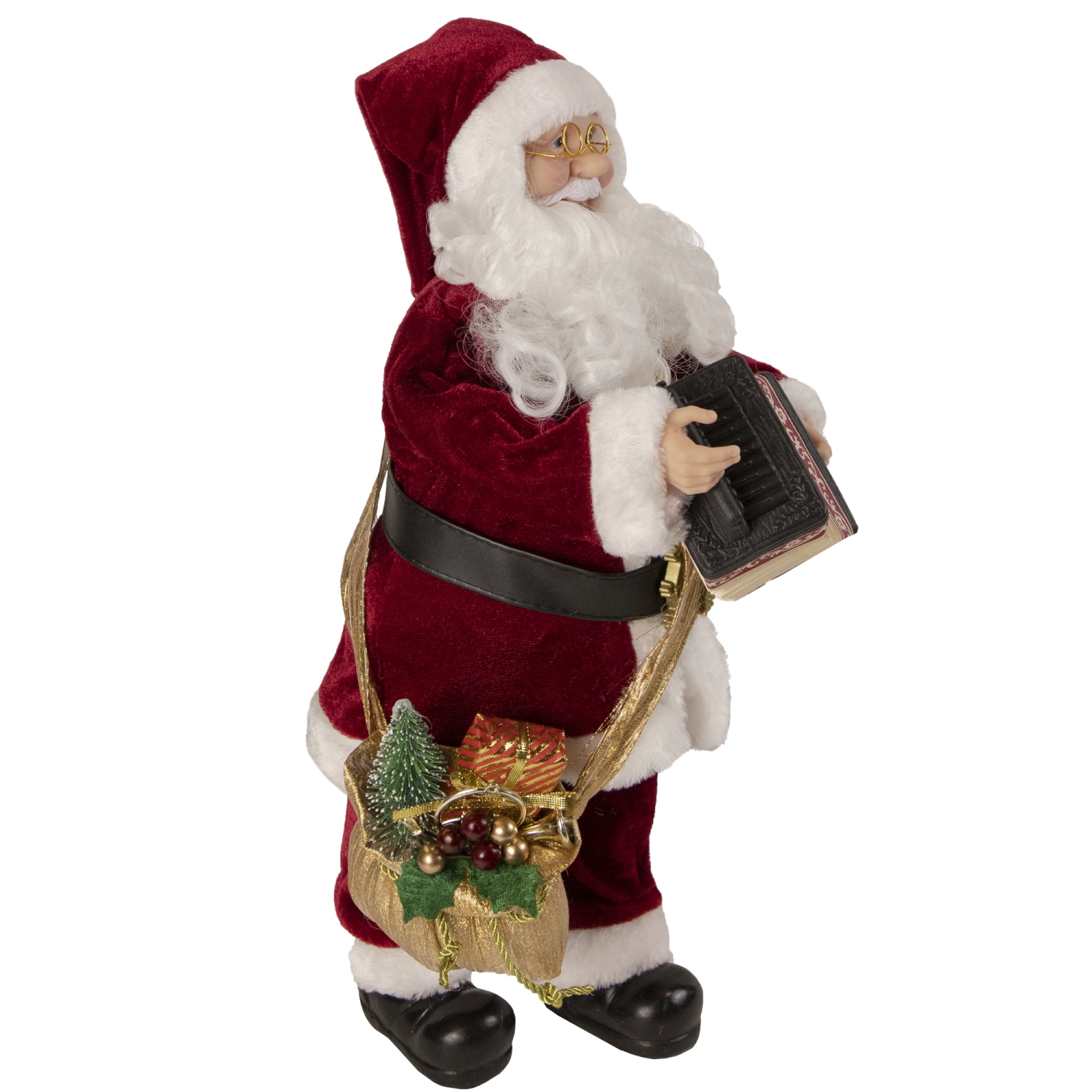 18" Battery Operated Animated & Musical Standing Santa Claus Christmas Figure with Accordion
