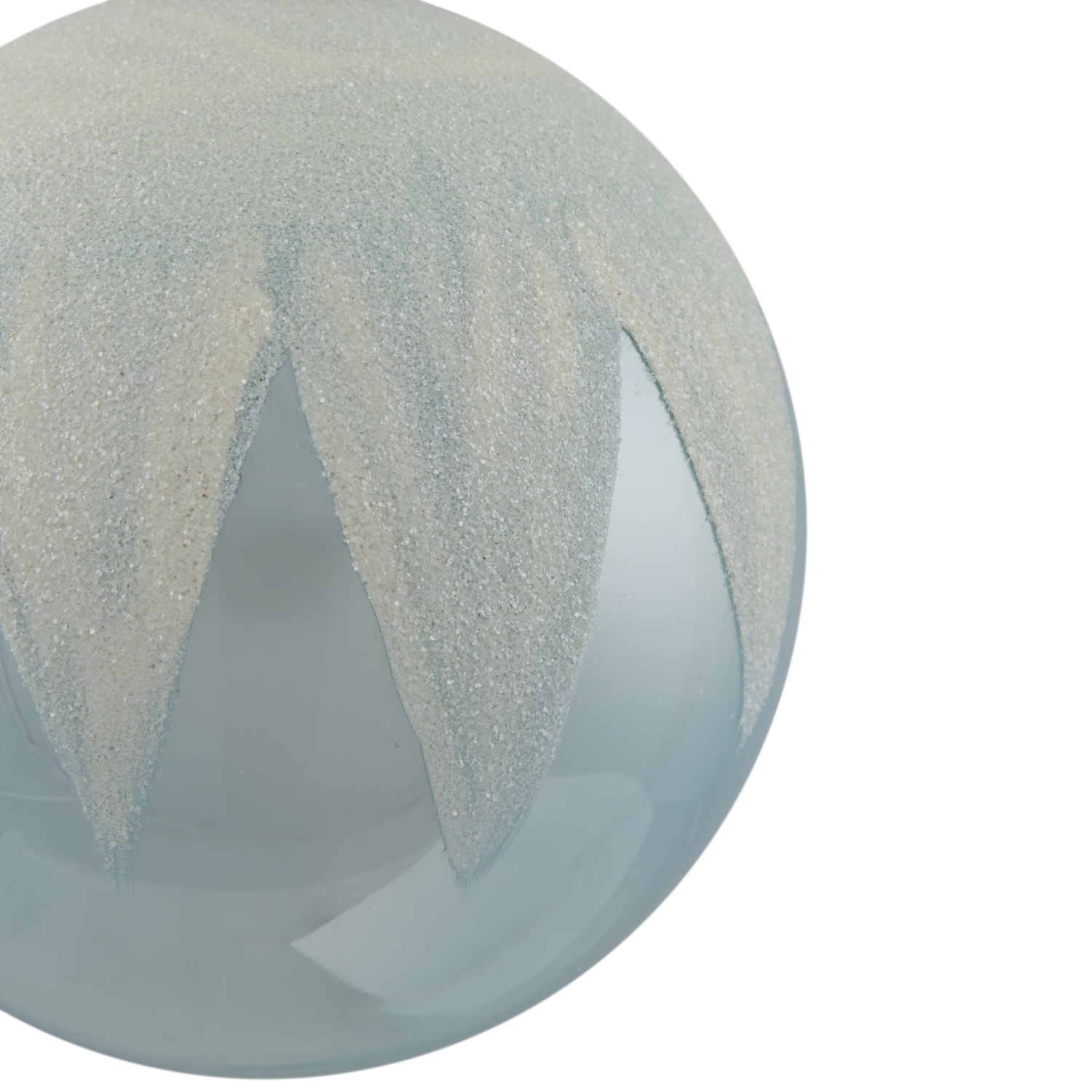 4" Blue and White Glass Ball Christmas Ornaments