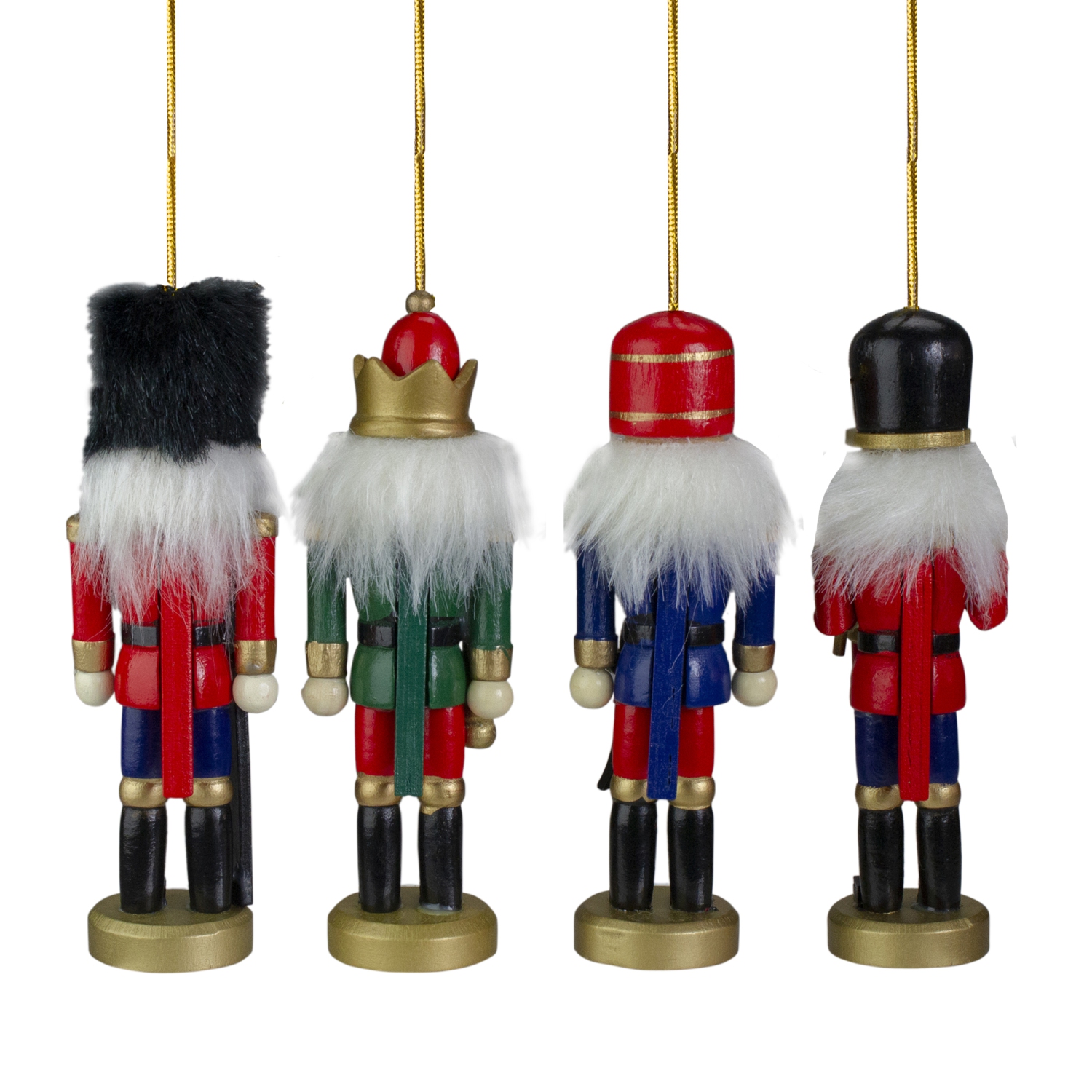 Set of 4 Assorted Classic Nutcracker Ornaments 5.25"