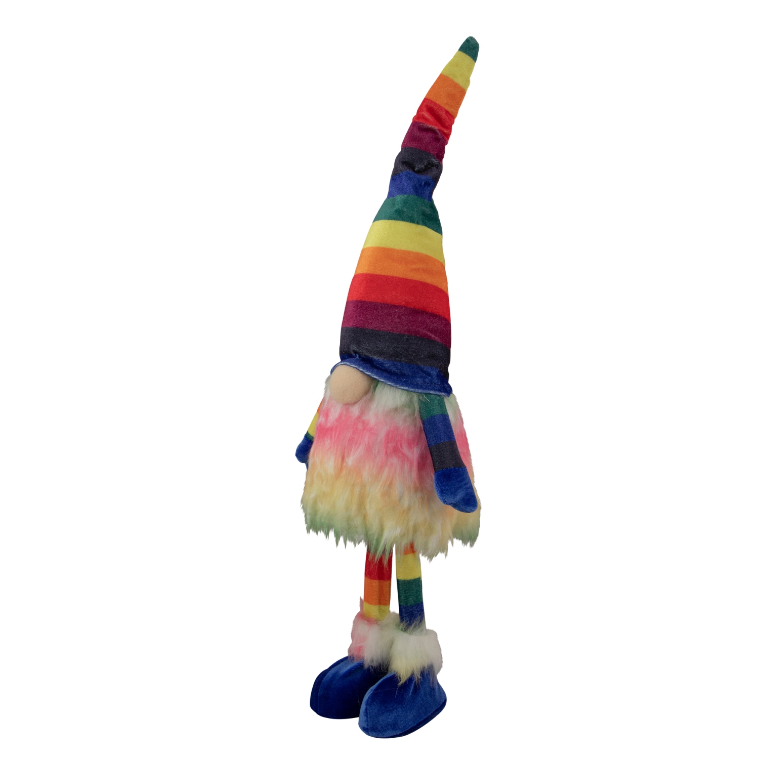 20.5" Bright Rainbow Striped Springtime Gnome