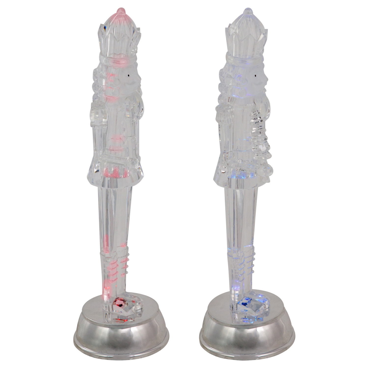 Set of 2 LED Lighted and Musical Nutcracker Christmas Figurines, 12.5-Inch