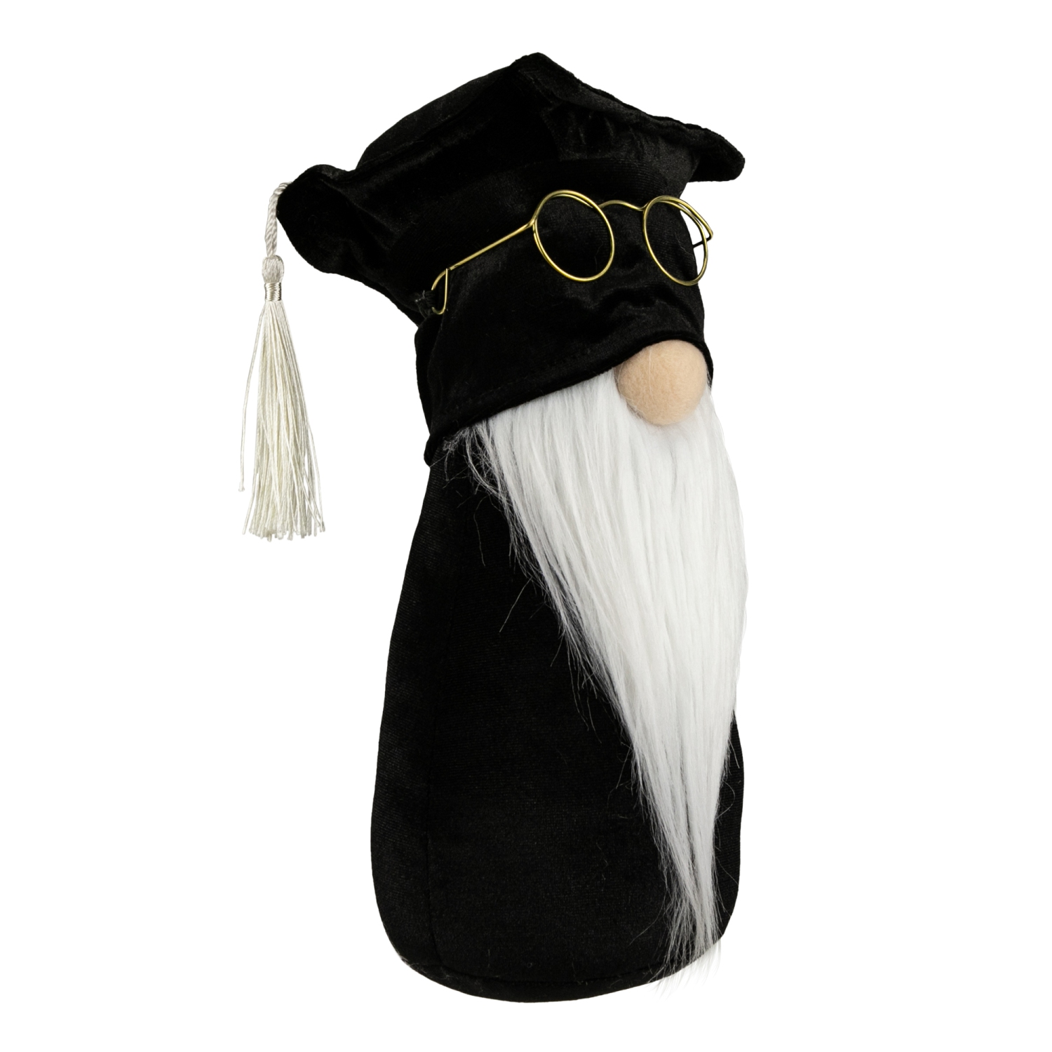 10.5" Graduation Day Boy Gnome in Black Cap and Gown