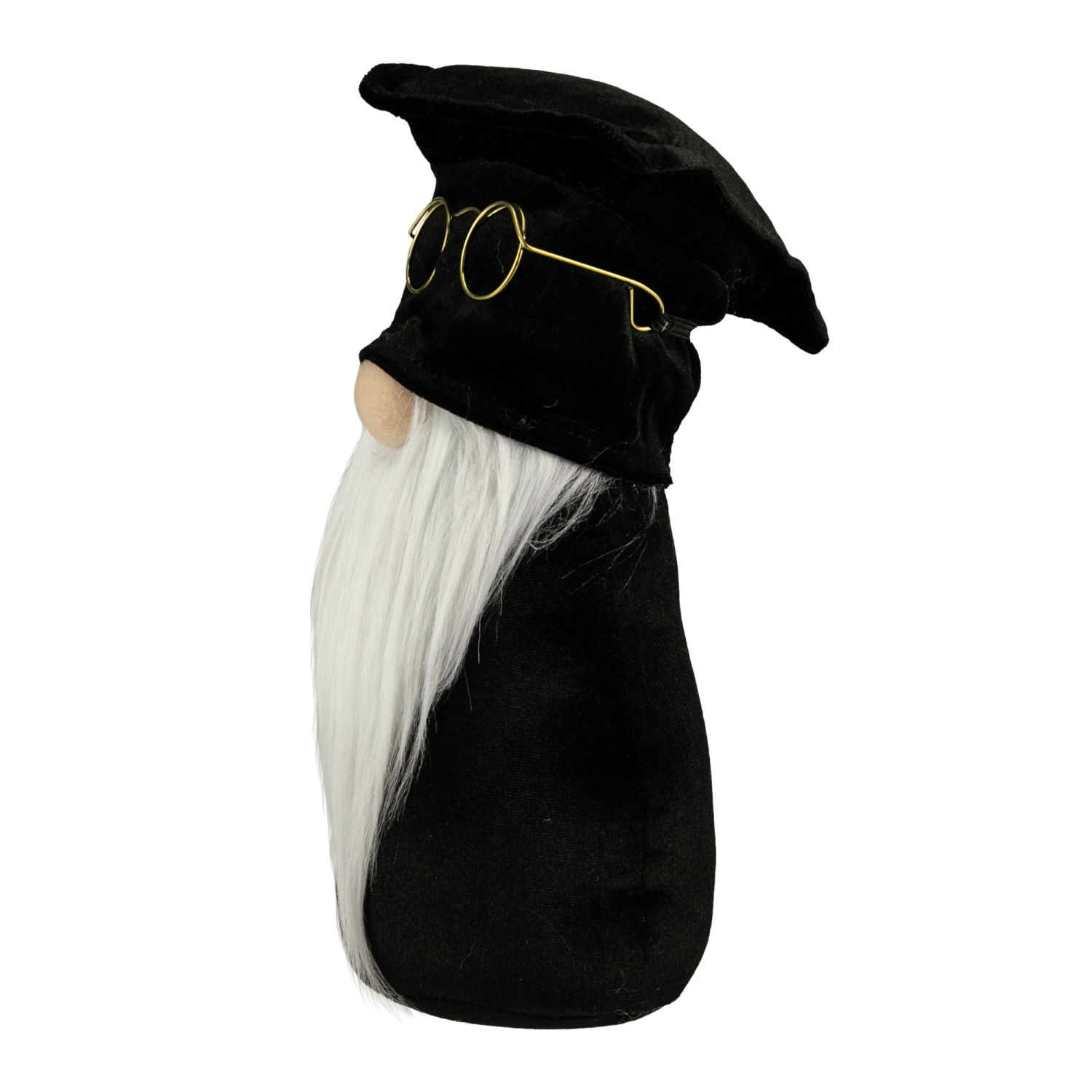 10.5" Graduation Day Boy Gnome in Black Cap and Gown