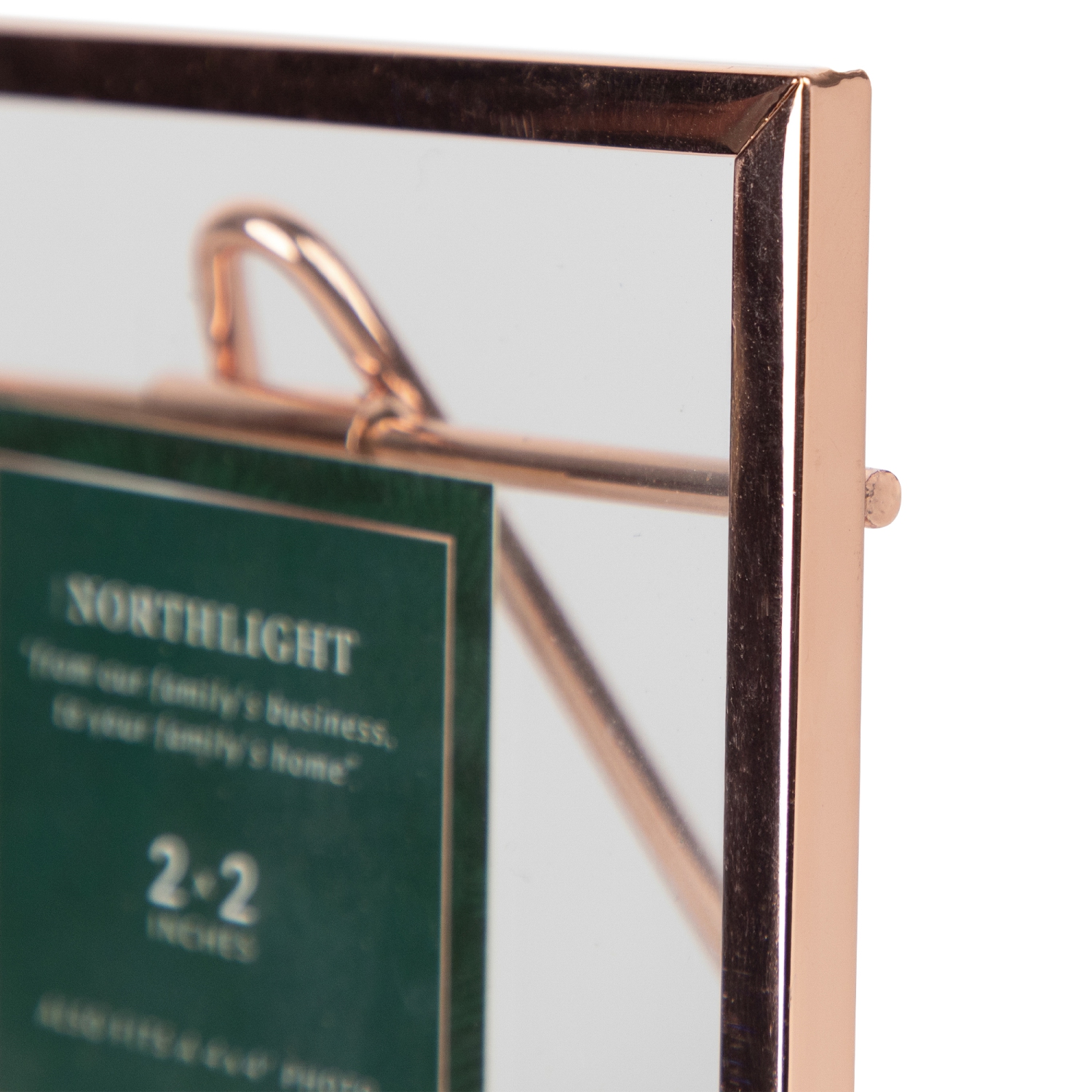 Square Picture Frame for a 4" x 4" Photo with an Easel Back - 4.25" - Rose Gold