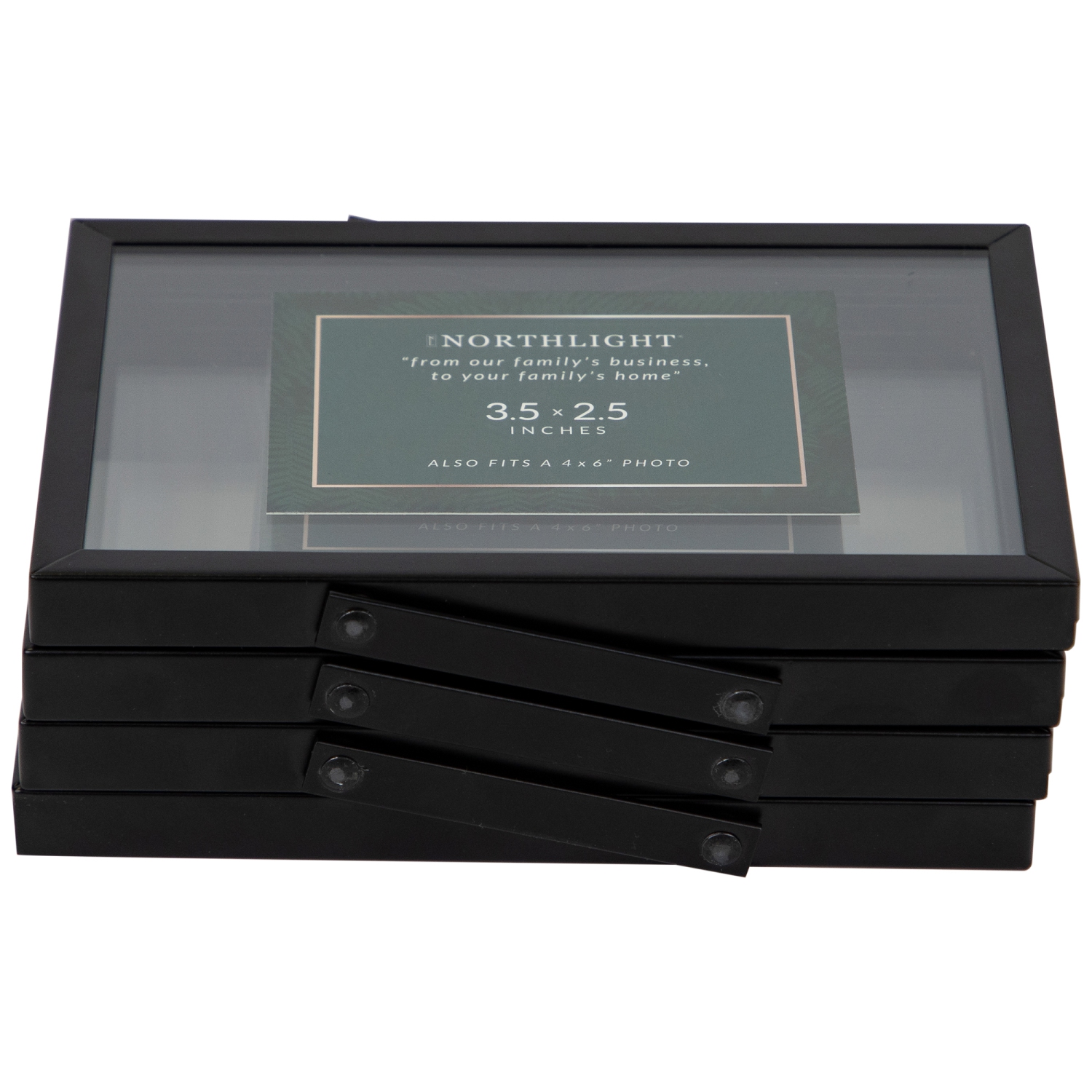 Collapsible Rectangular Picture Frames - for a 4" x 6" Photos - Black