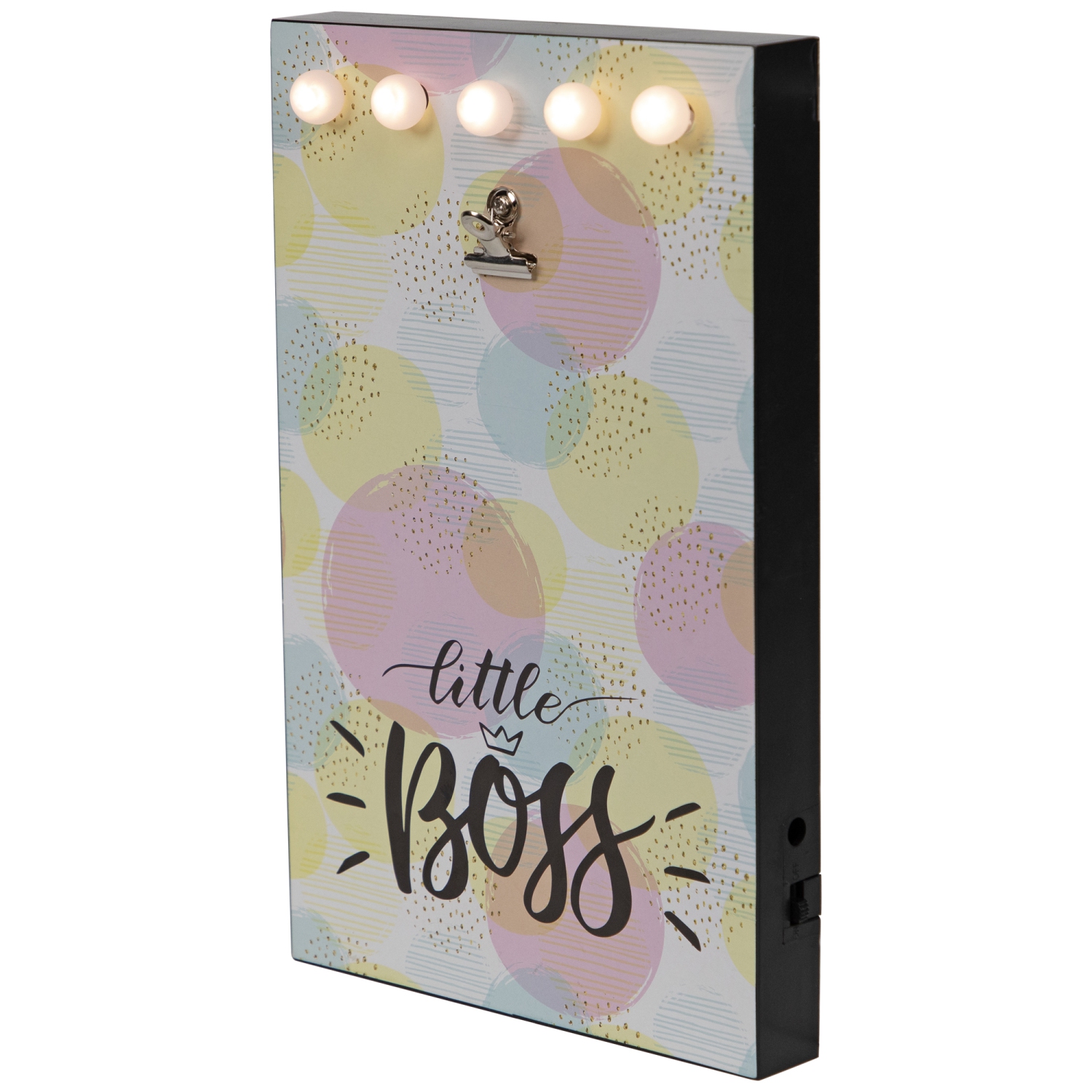 Cadre photo illuminé à DEL avec pince « Little Boss » pour une photo de 4 x 6 po