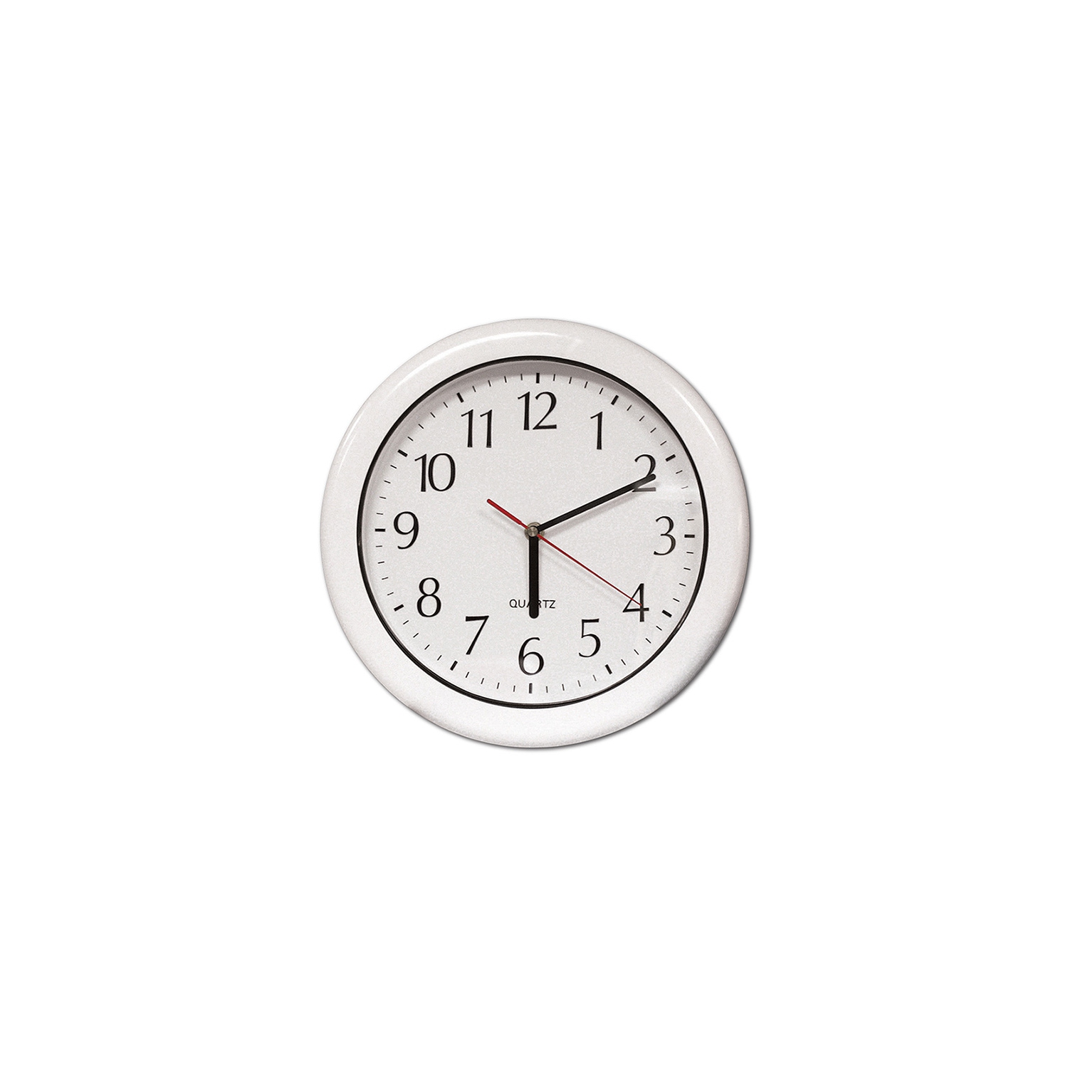 12" White Large Print Outdoor Clock
